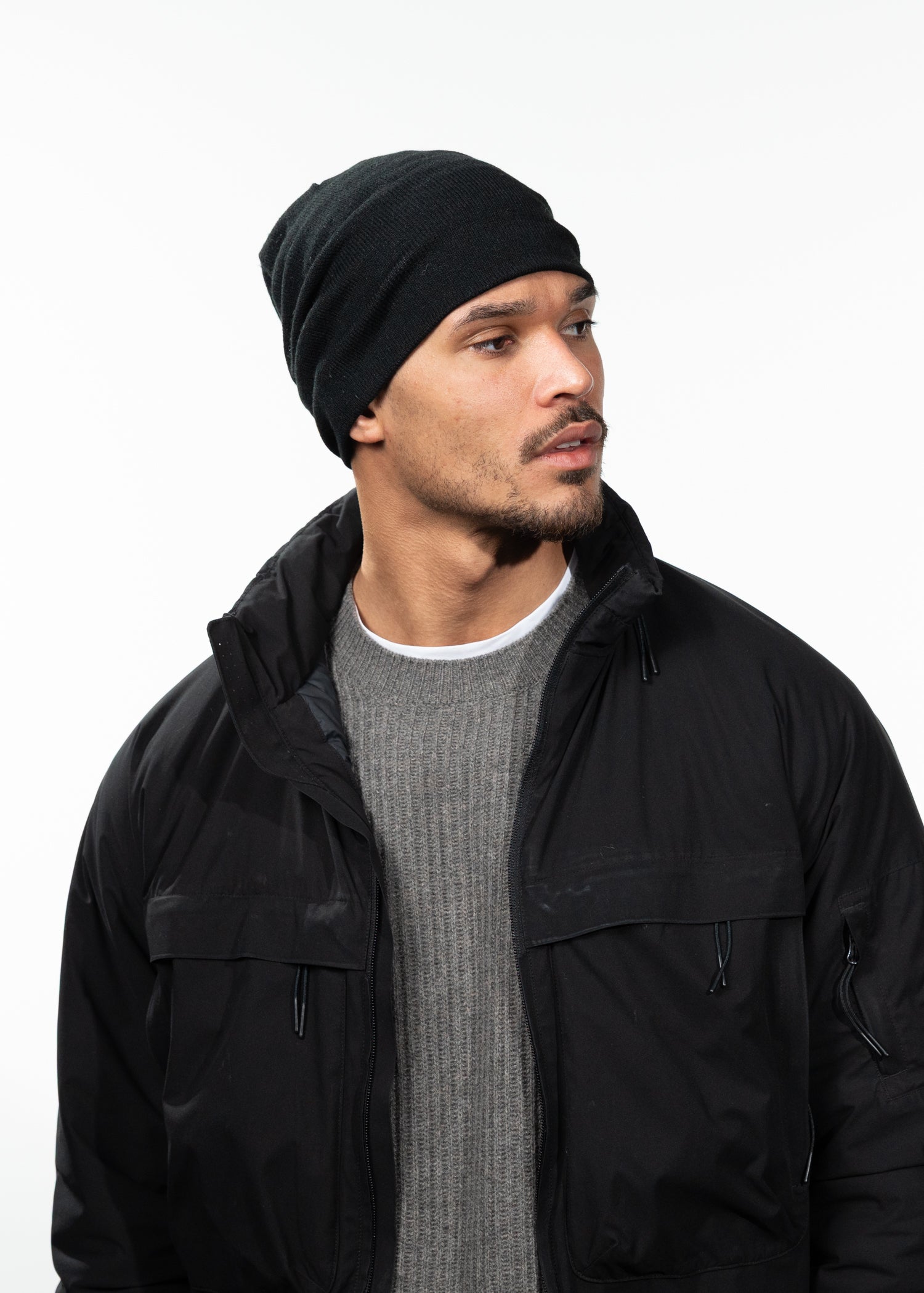 Unisex Eclipse Beanie black - Side