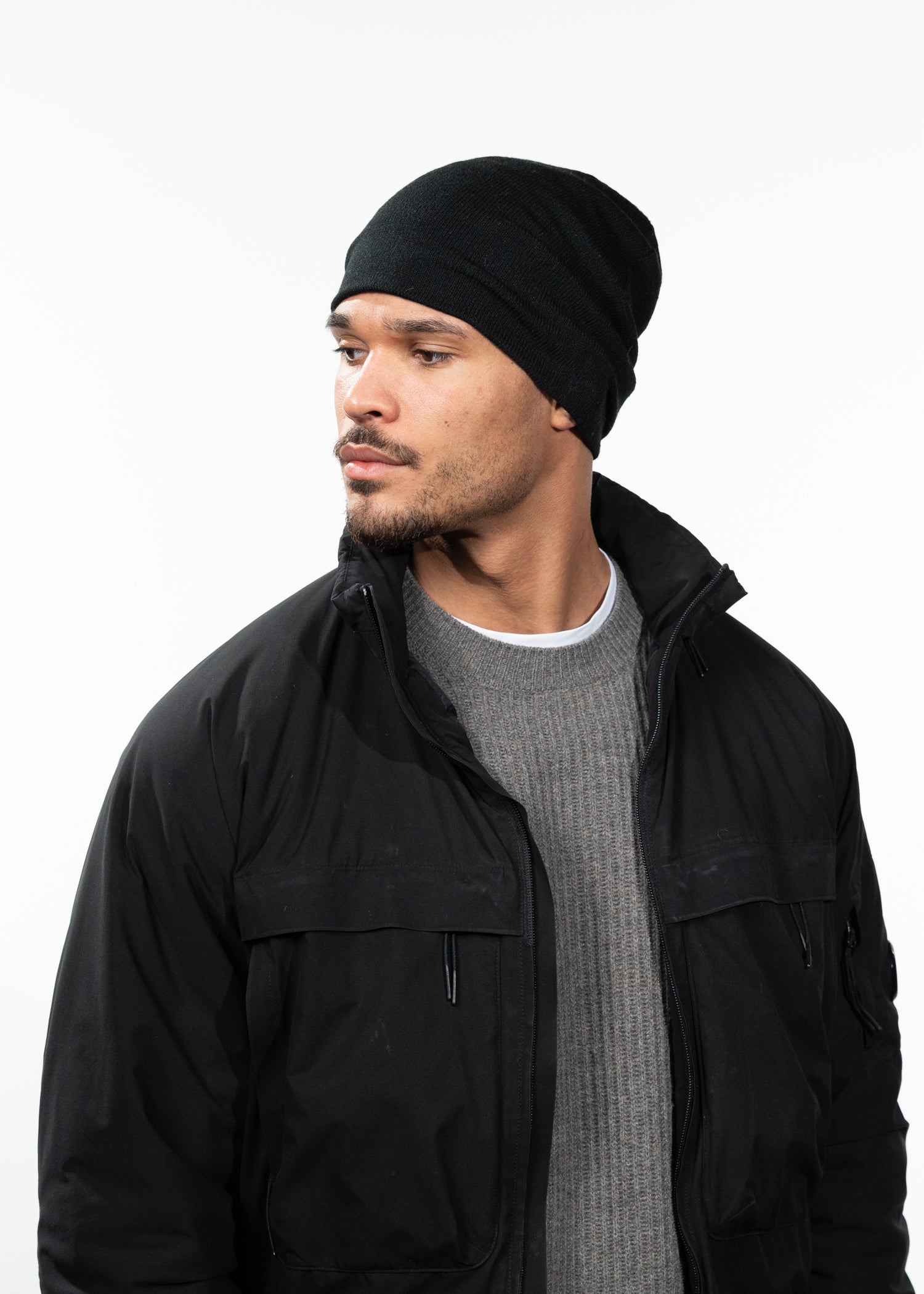 Unisex Eclipse Beanie black - Side