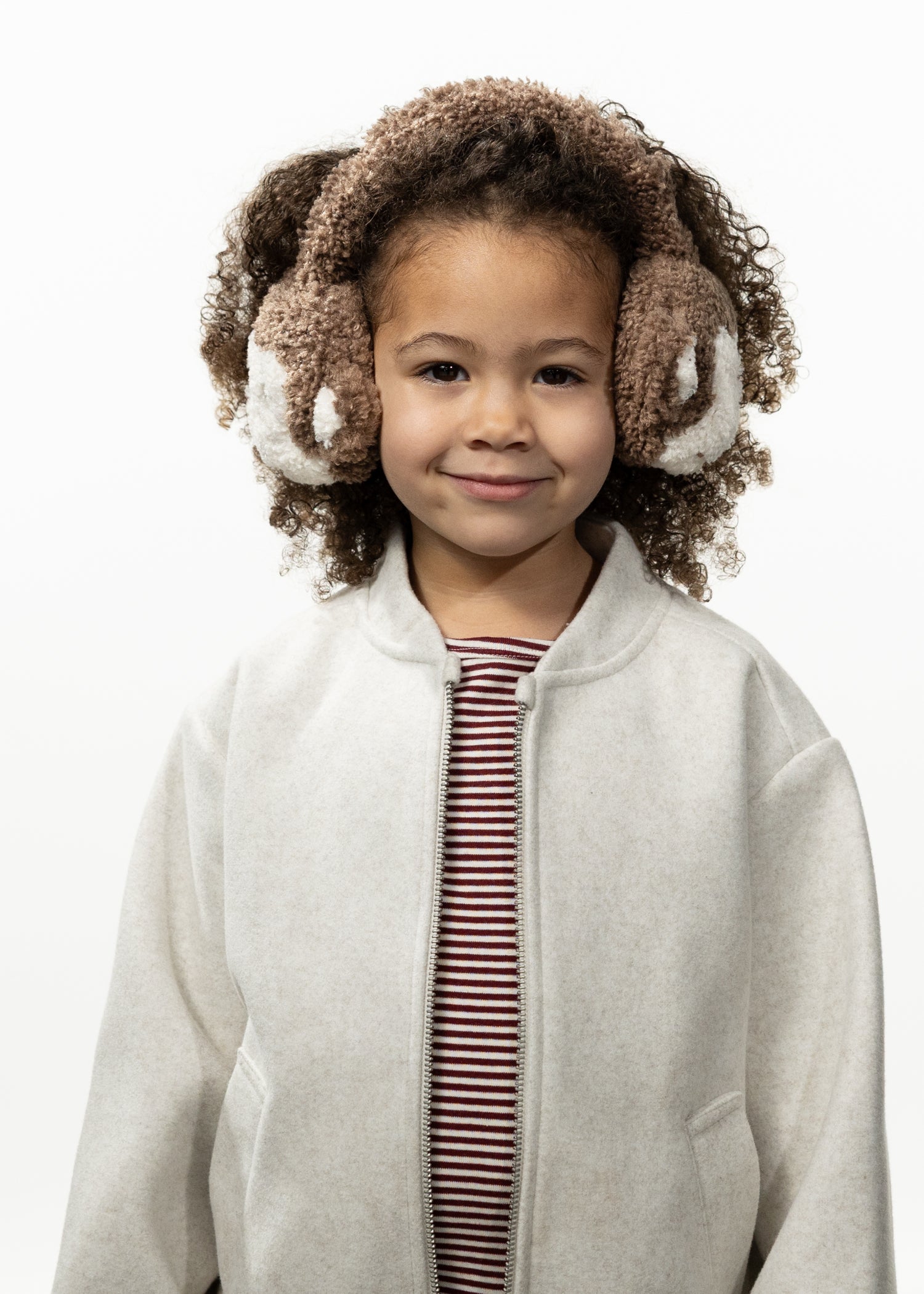 Kids Teddy Earmuffs brown - Front