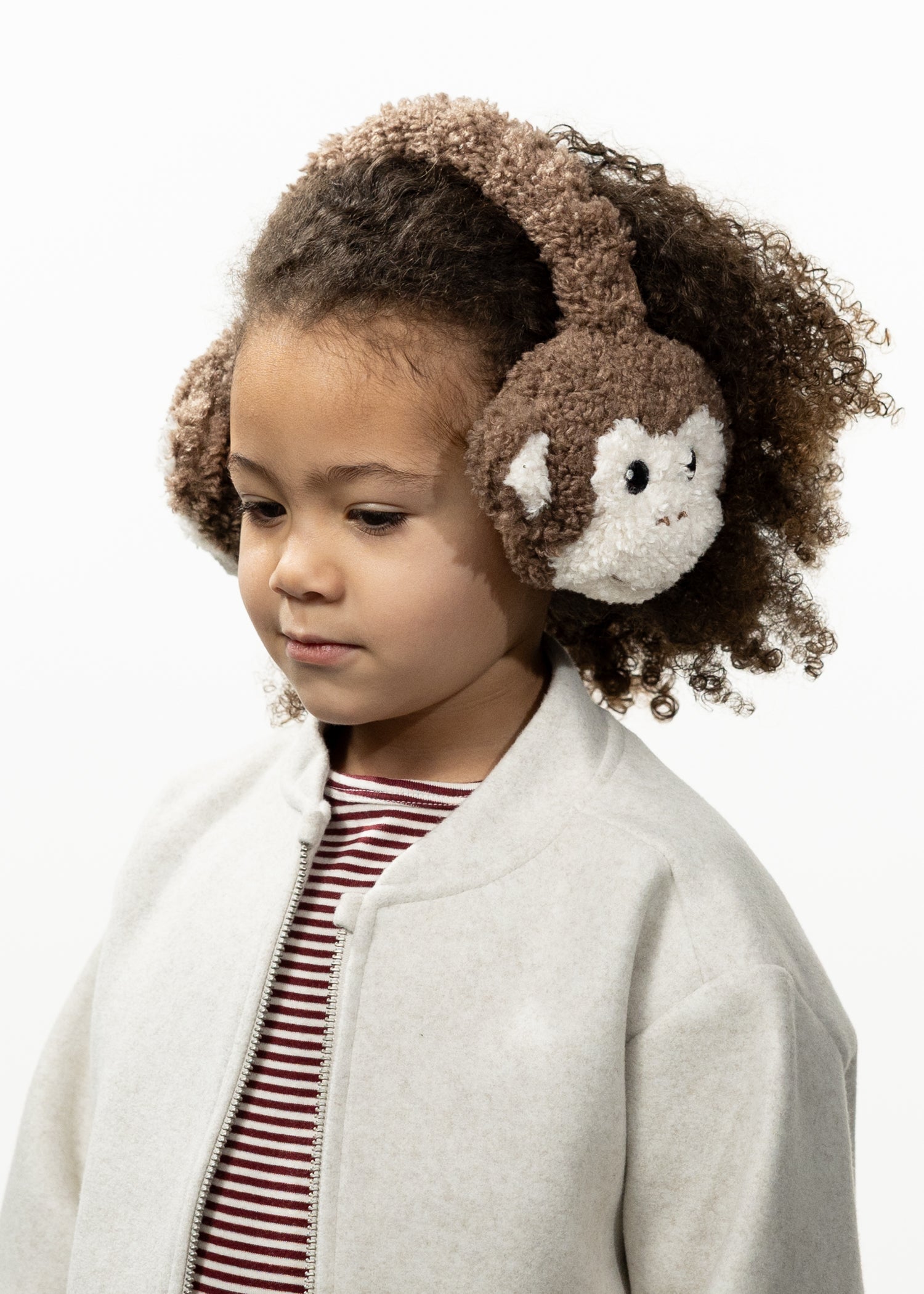 Kids Teddy Earmuffs brown - Side
