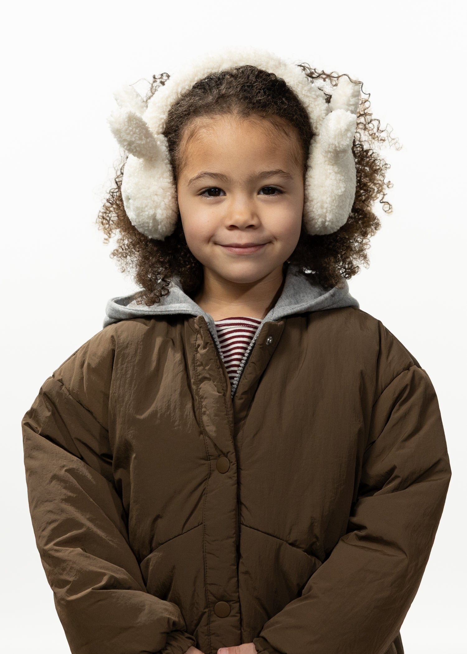 Kids Teddy Earmuffs cream - Front
