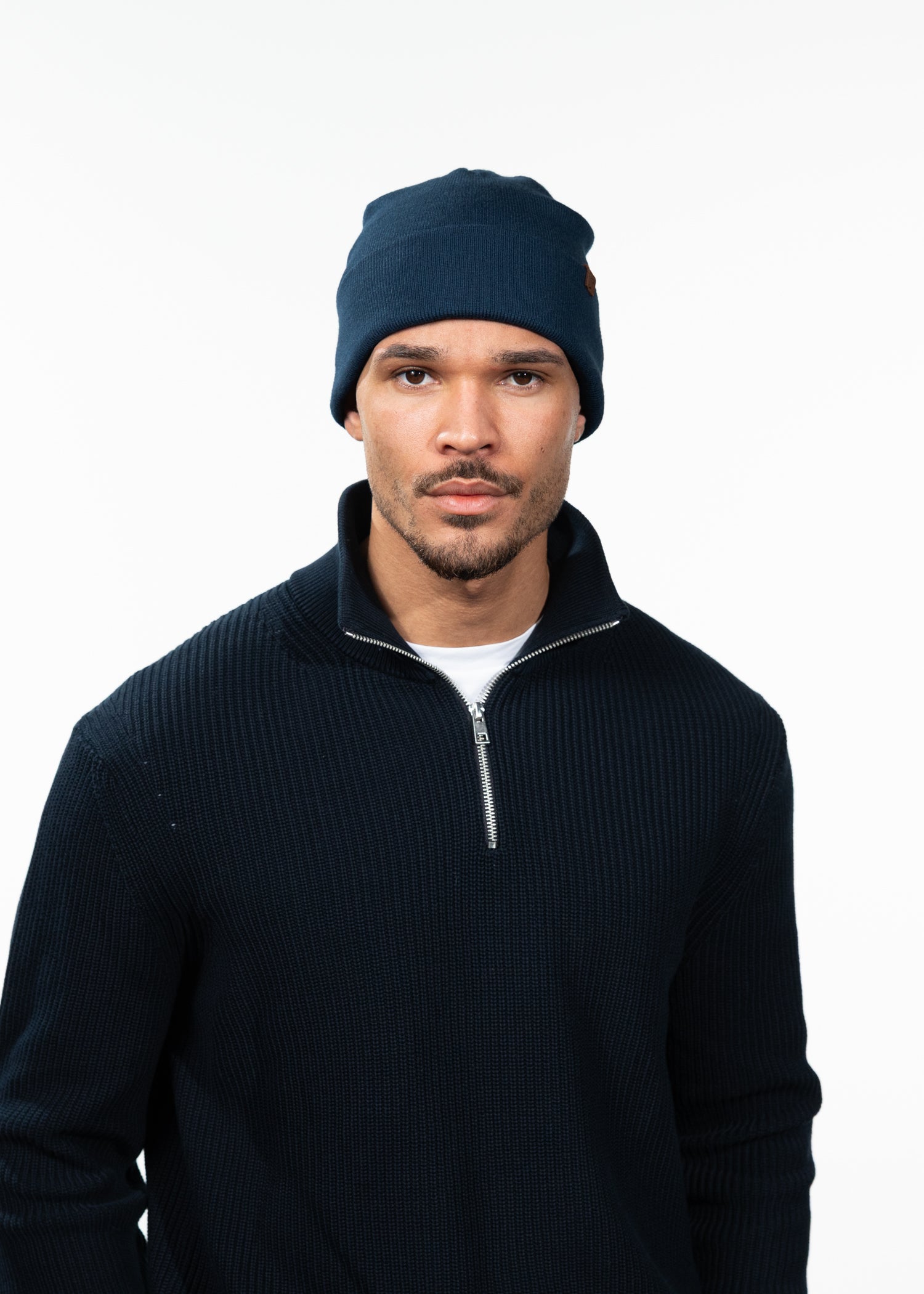 Men Willes Beanie old blue - Front