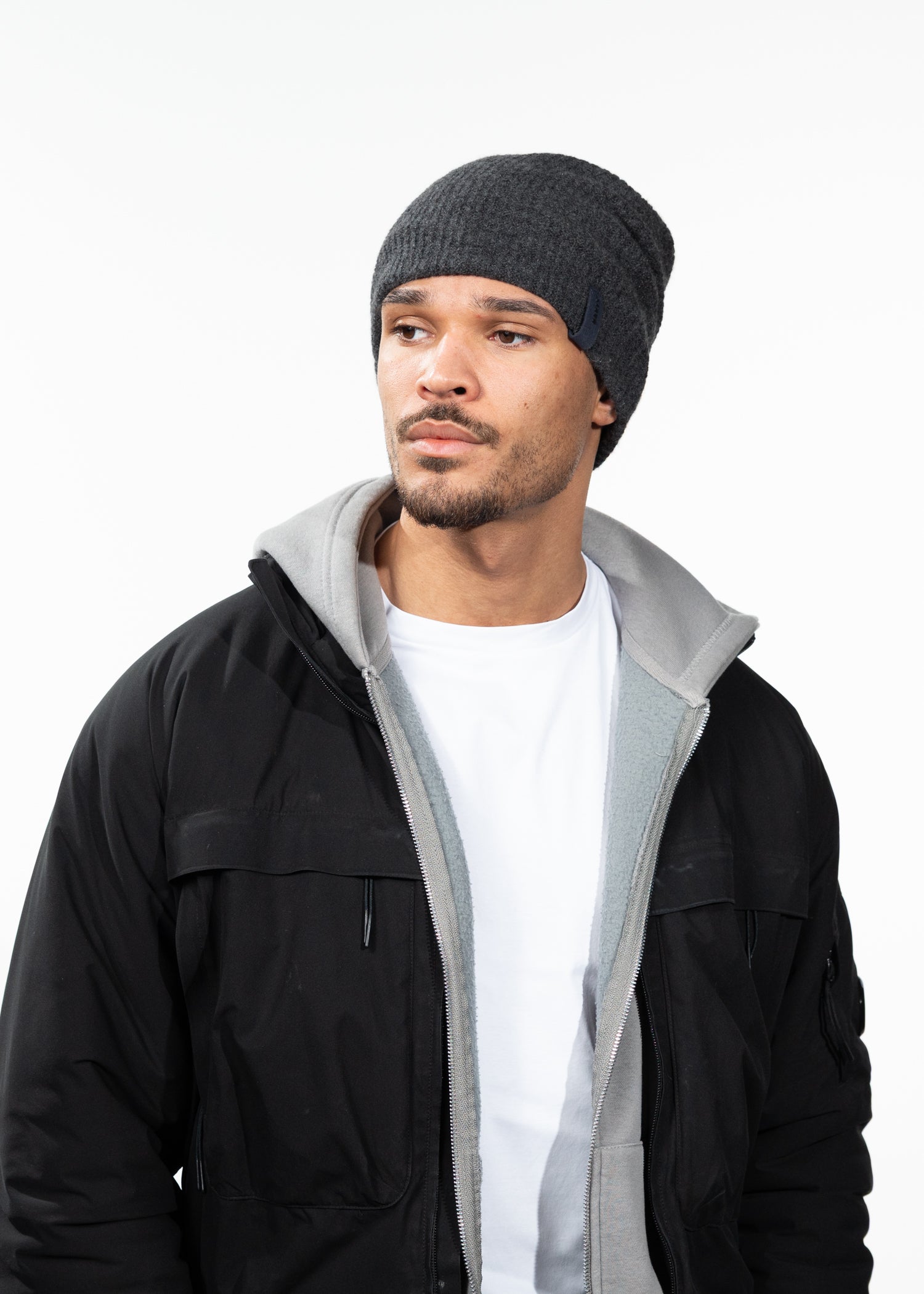 Men Rhodoz Beanie charcoal - Front