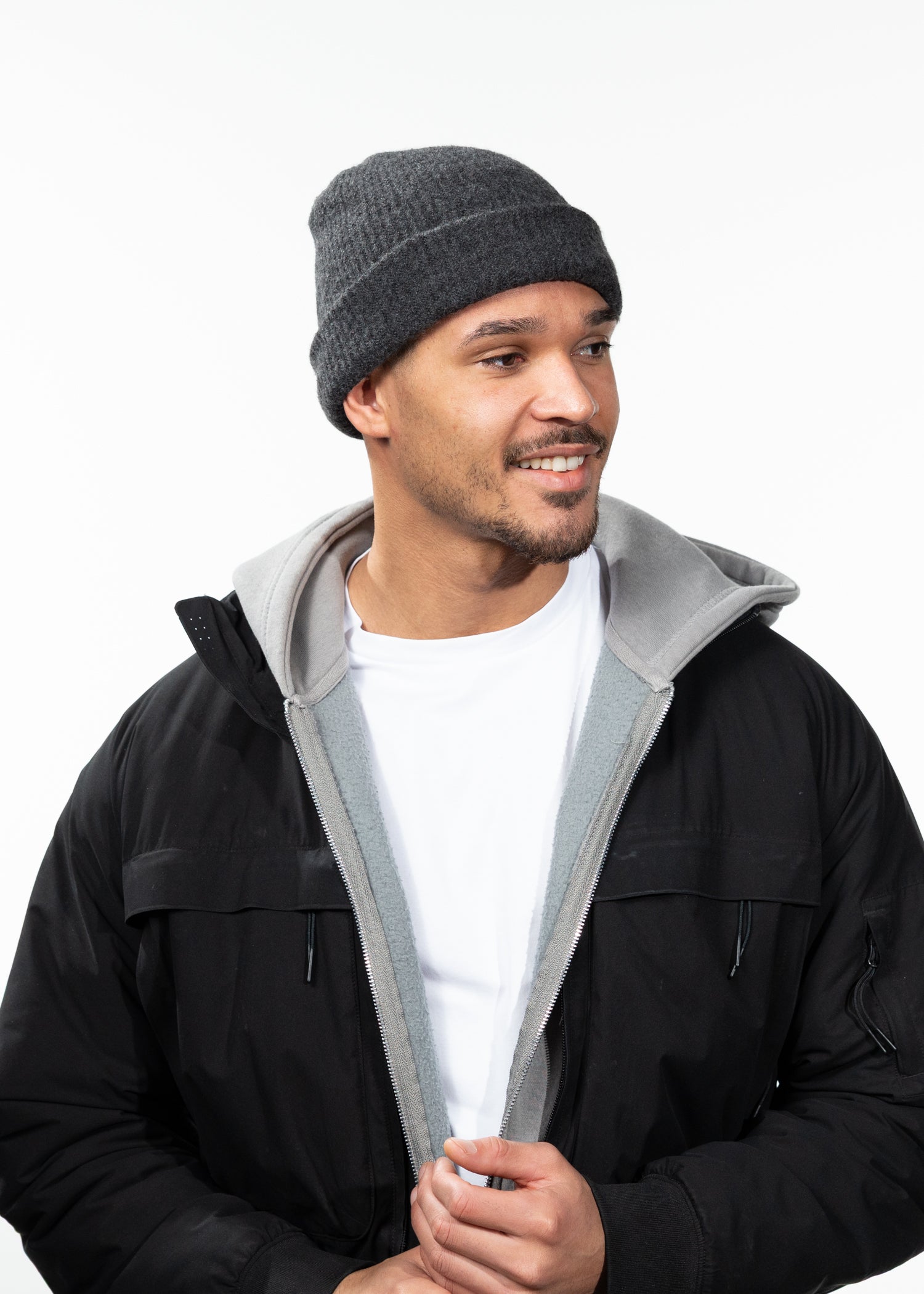 Men Rhodoz Beanie charcoal - Front