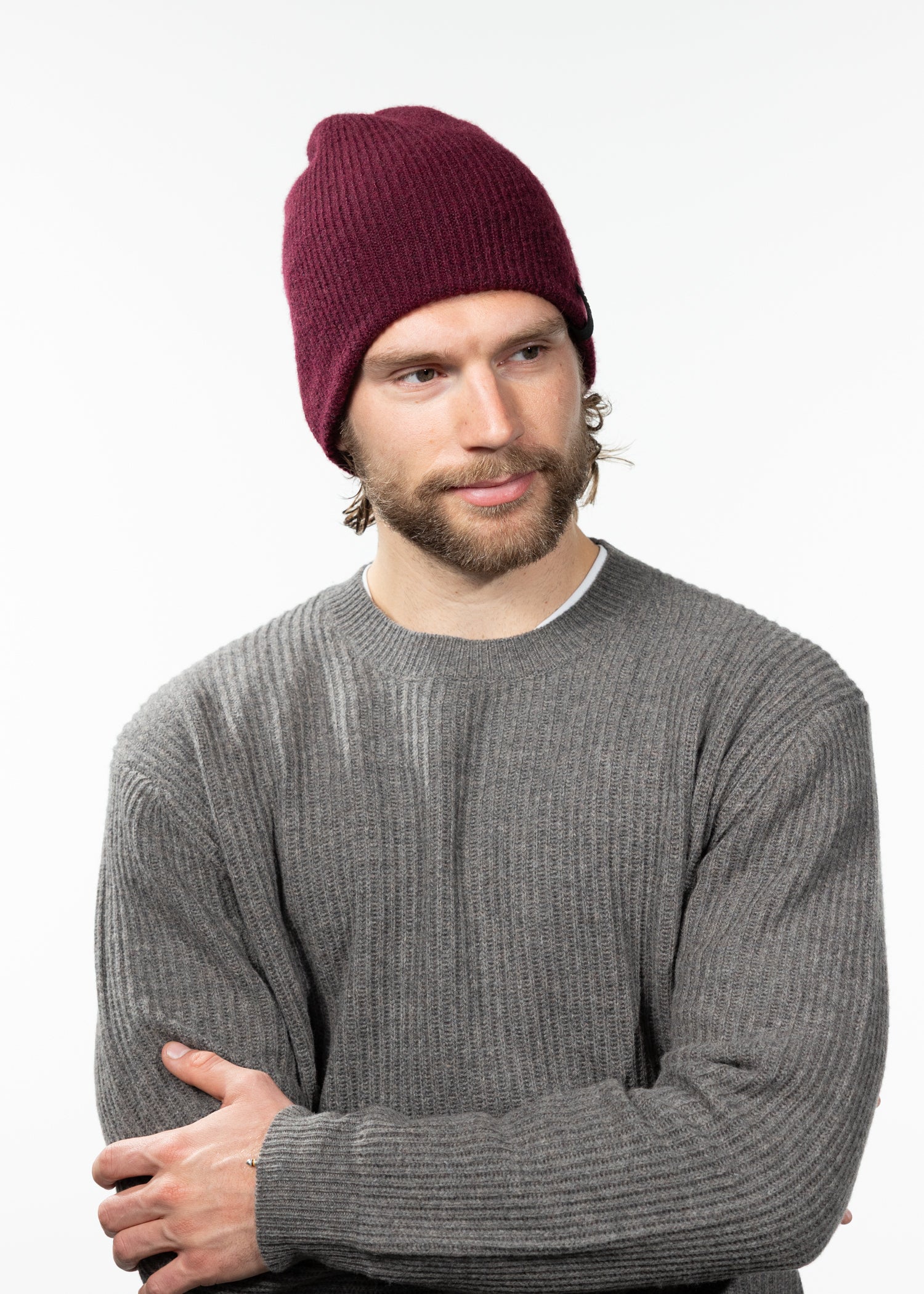 Men Rhodoz Beanie burgundy - Front