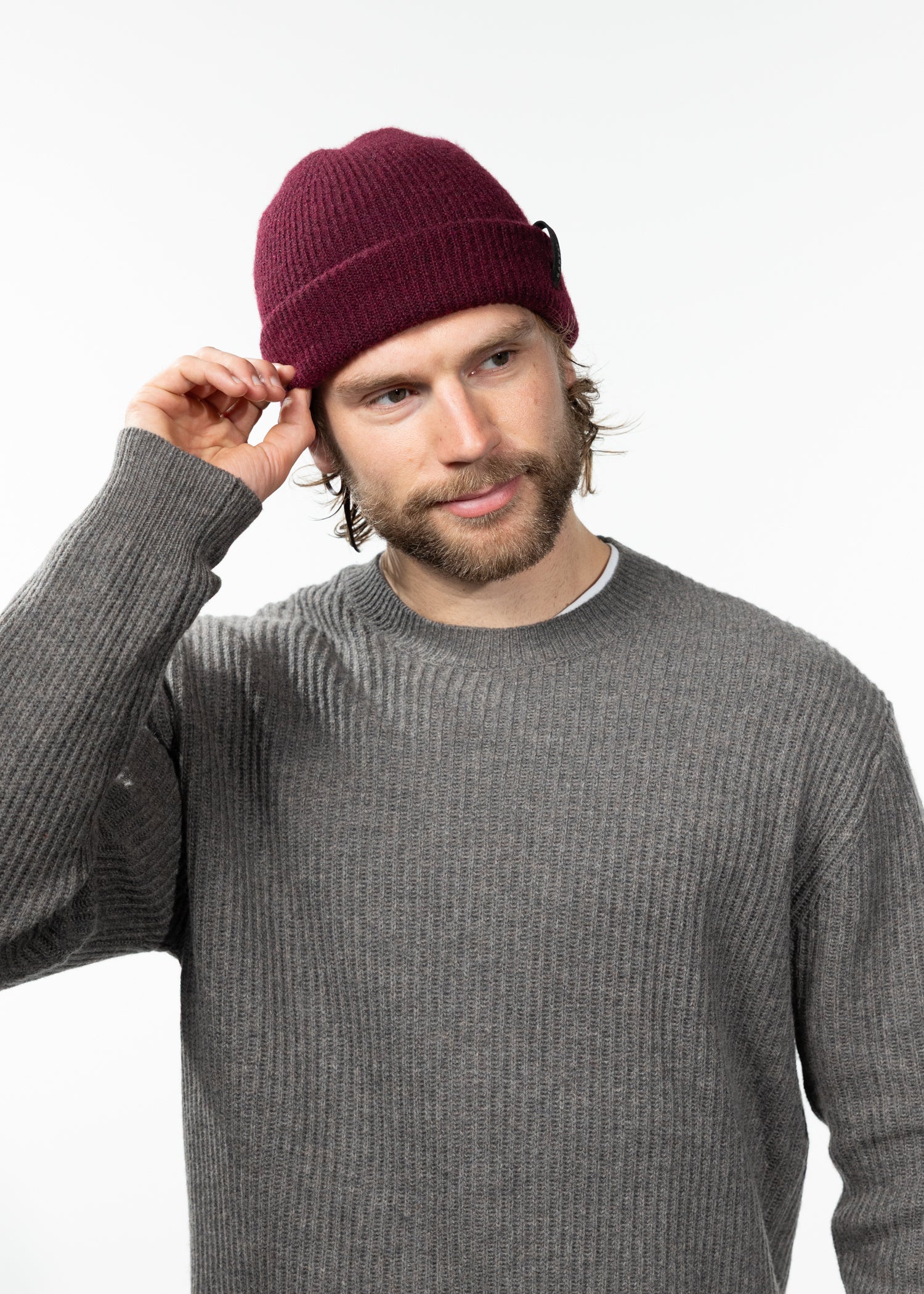Men Rhodoz Beanie burgundy - Front