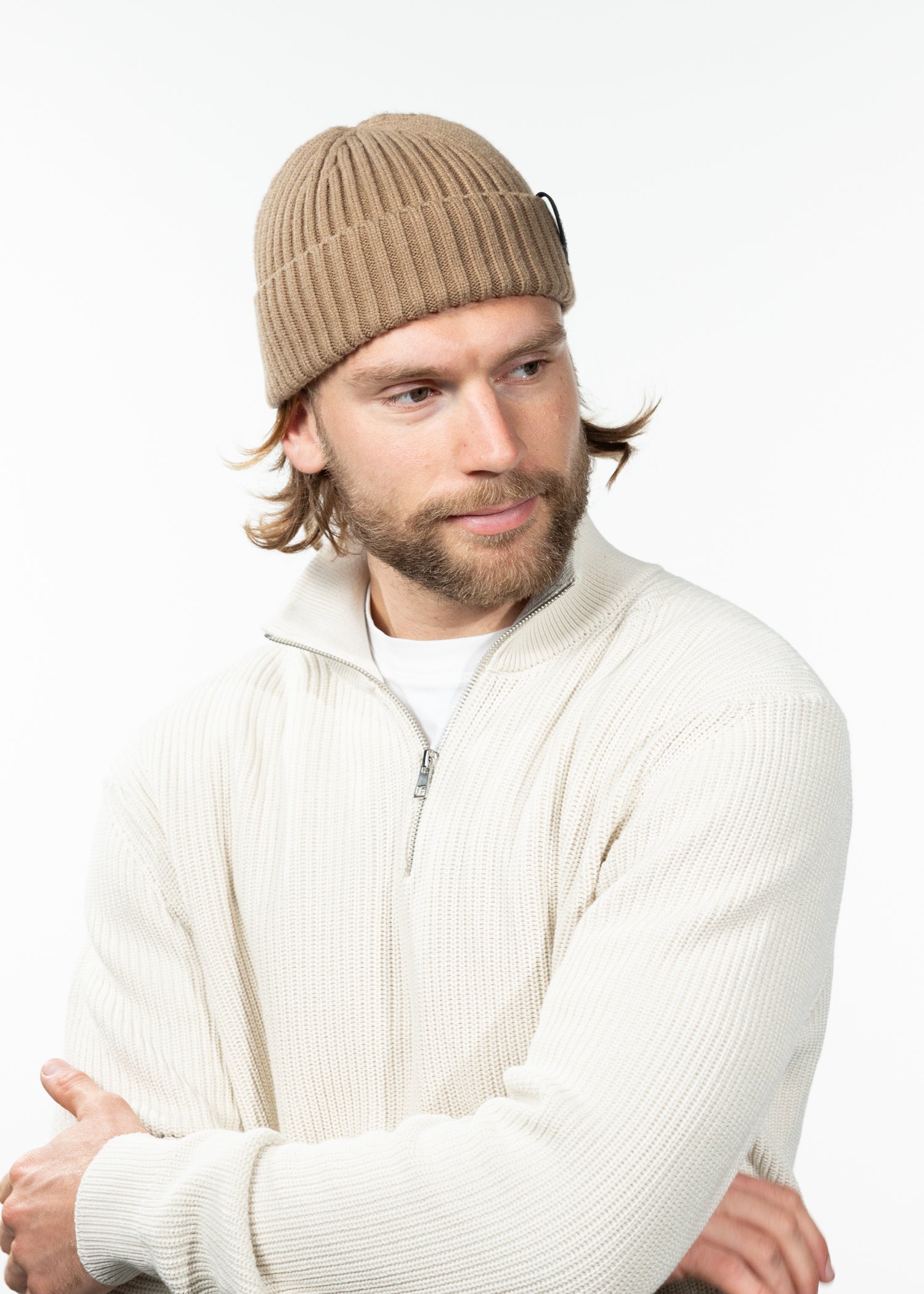 Unisex Sumter Beanie taupe - Front