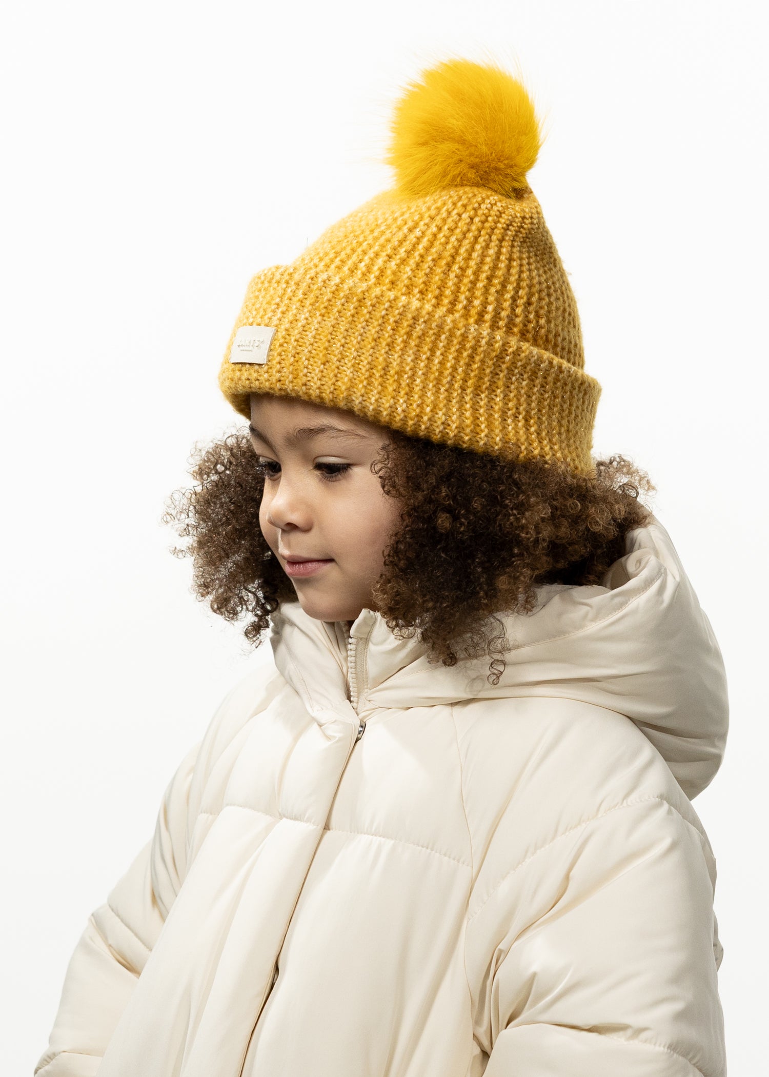 Kids Meadew Beanie yellow - Side