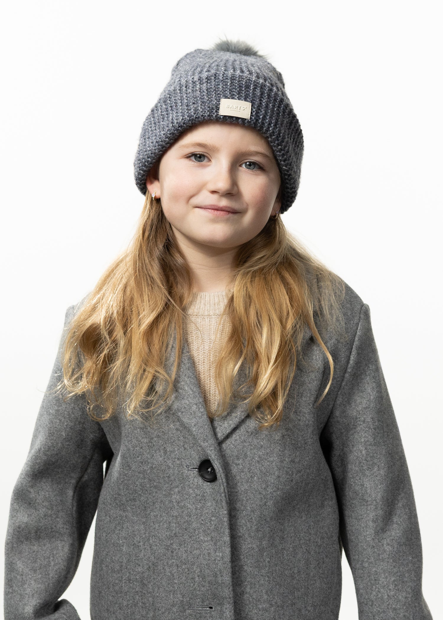 Kids Meadew Beanie charcoal - Front