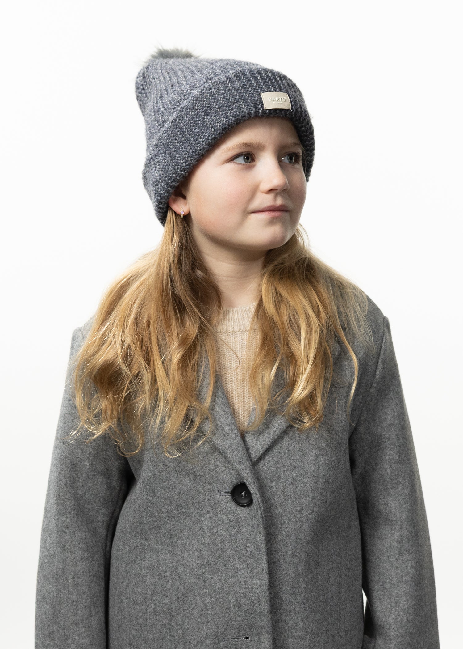 Kids Meadew Beanie charcoal - Side