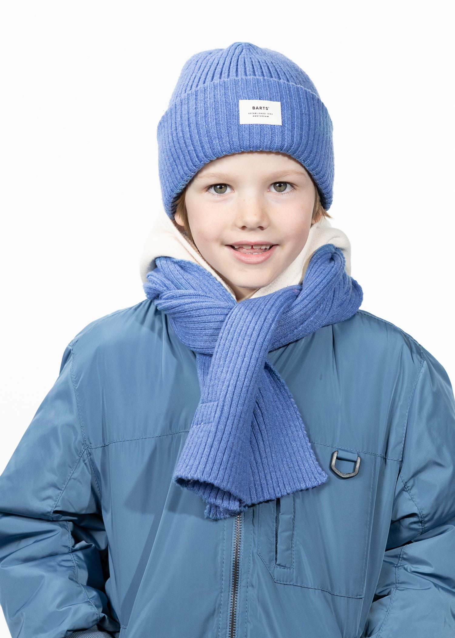 Kids Basalth Beanie blue - Front