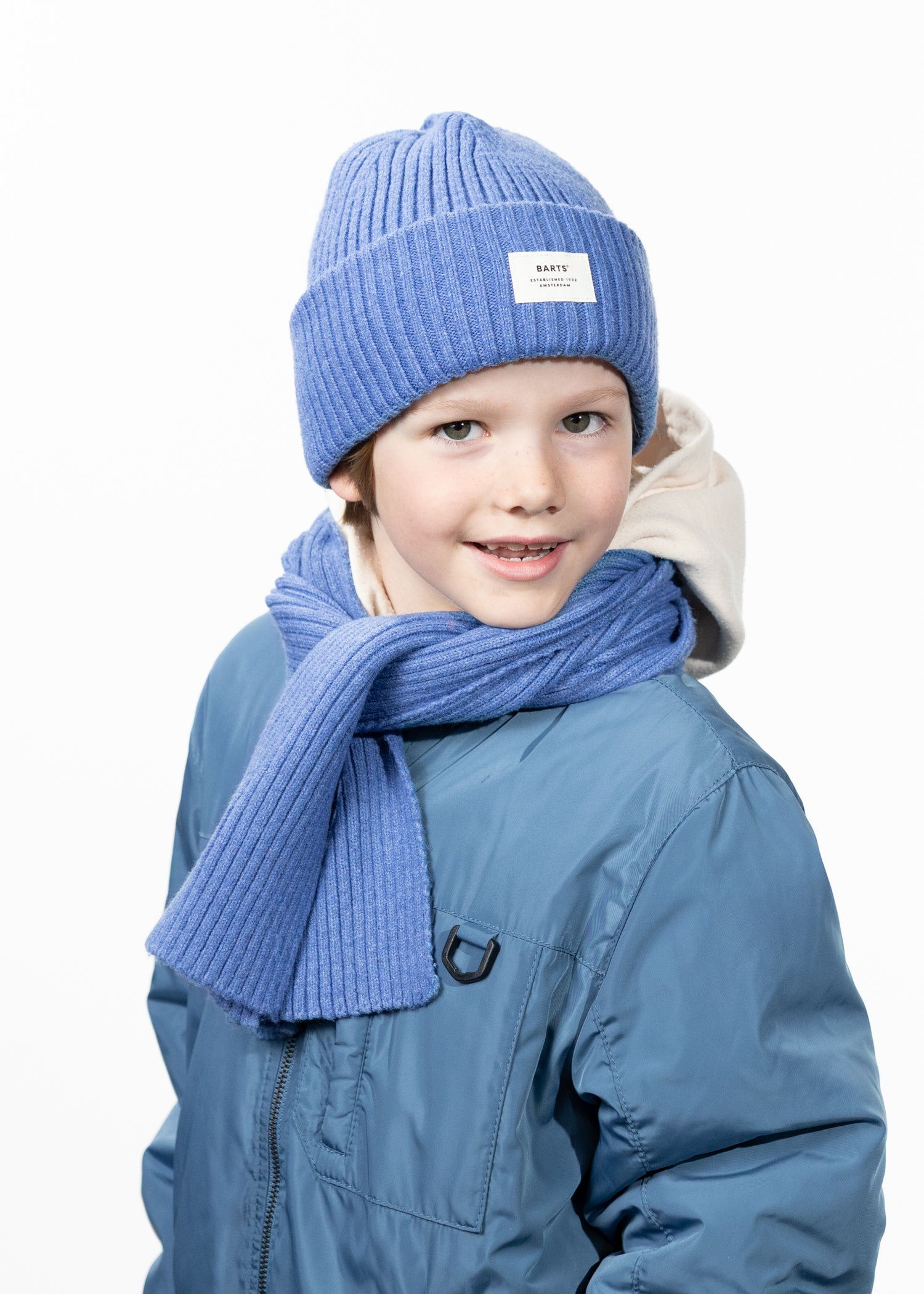Kids Basalth Beanie blue - Front