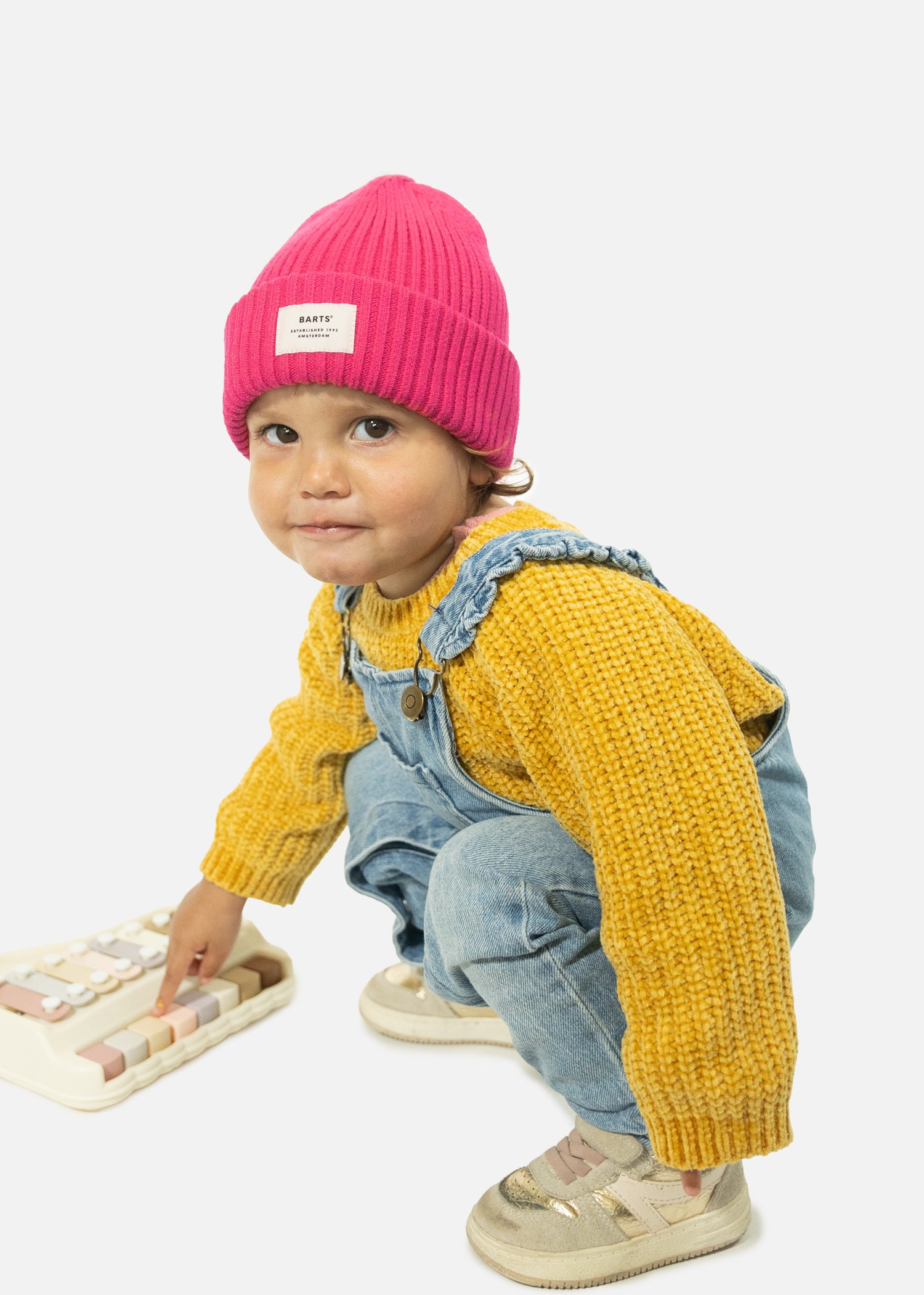 Kids Basalth Beanie fuchsia - Side