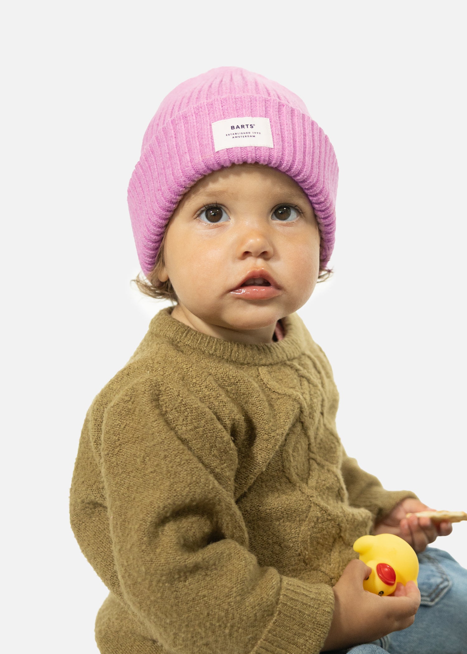 Kids Basalth Beanie rose - Front