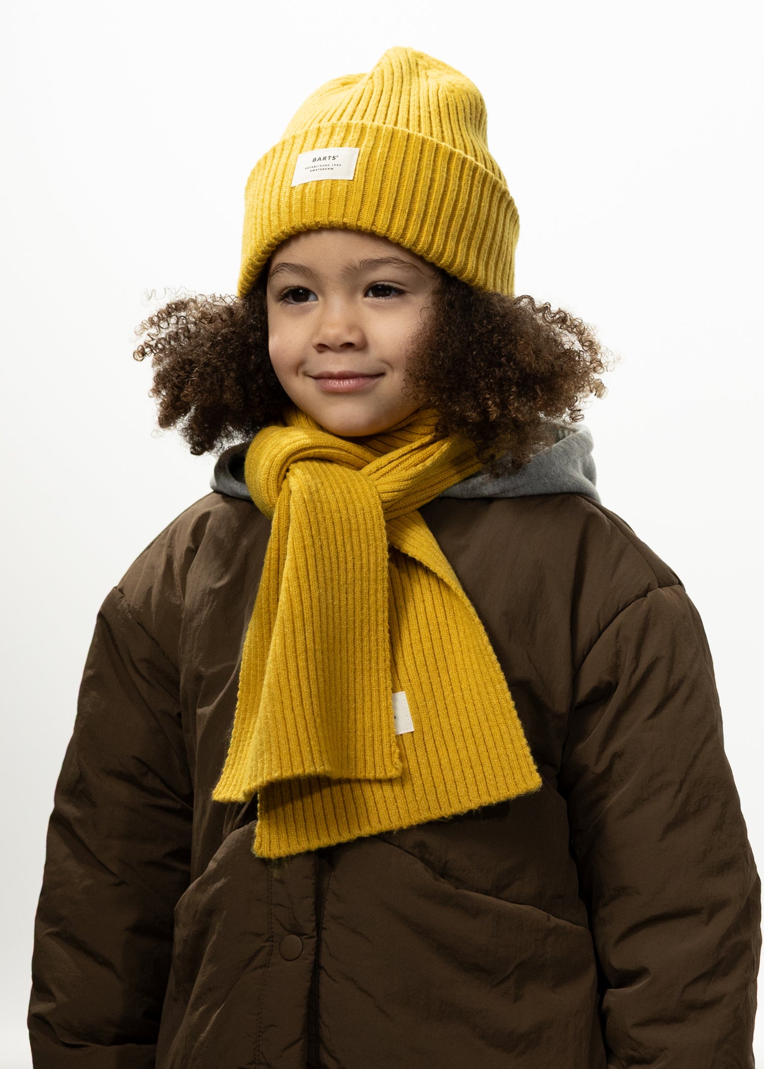 Kids Basalth Scarf yellow - Front