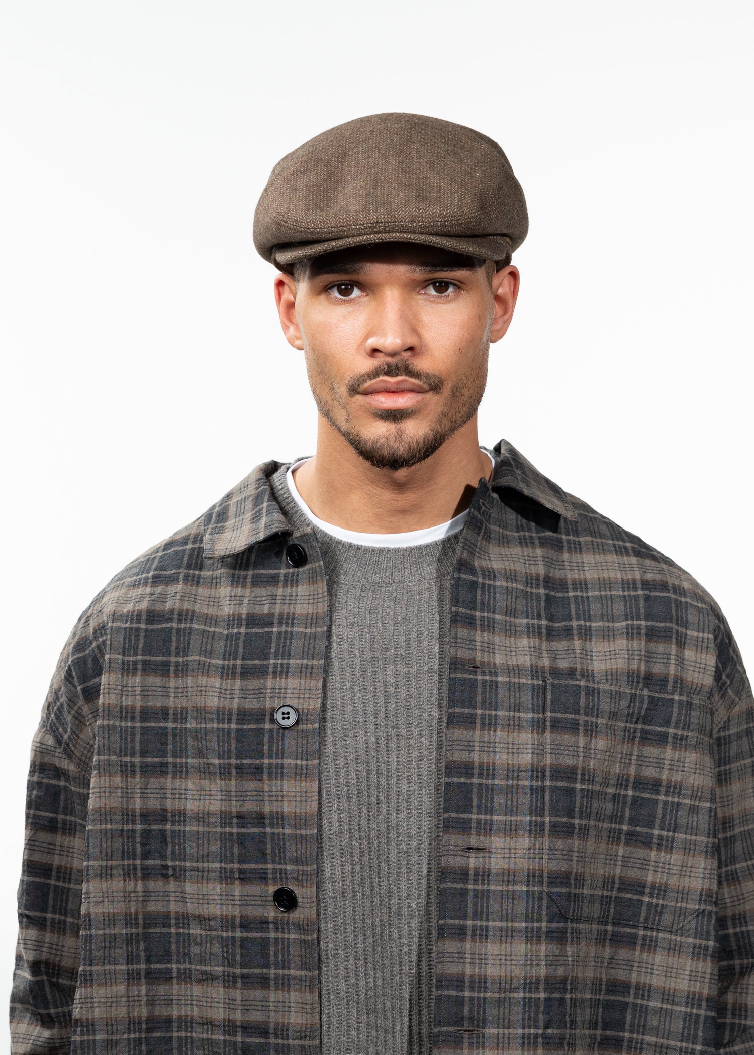 Men Oslo Cap light brown - Front