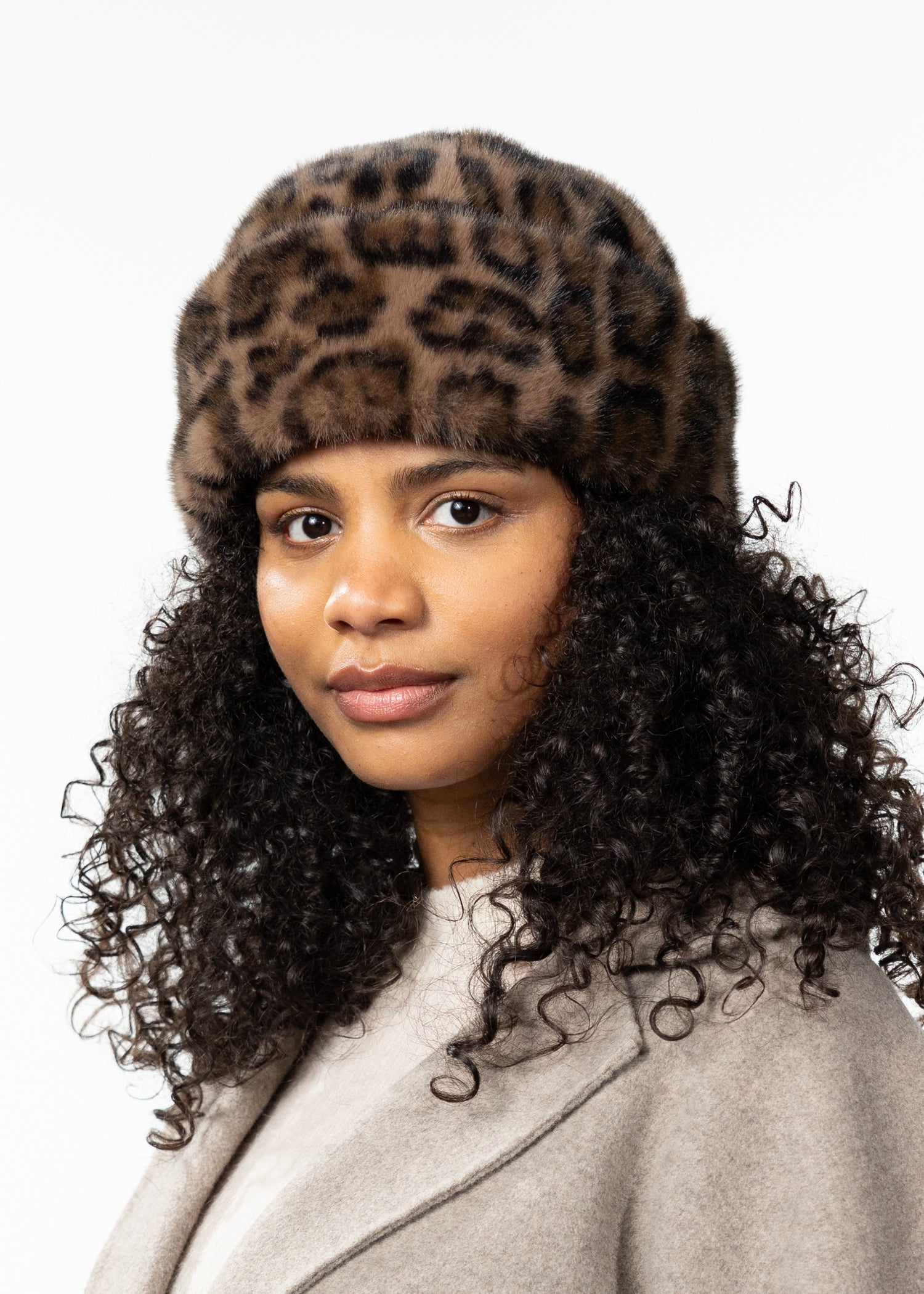 Women Cherrybush Hat print brown - Front