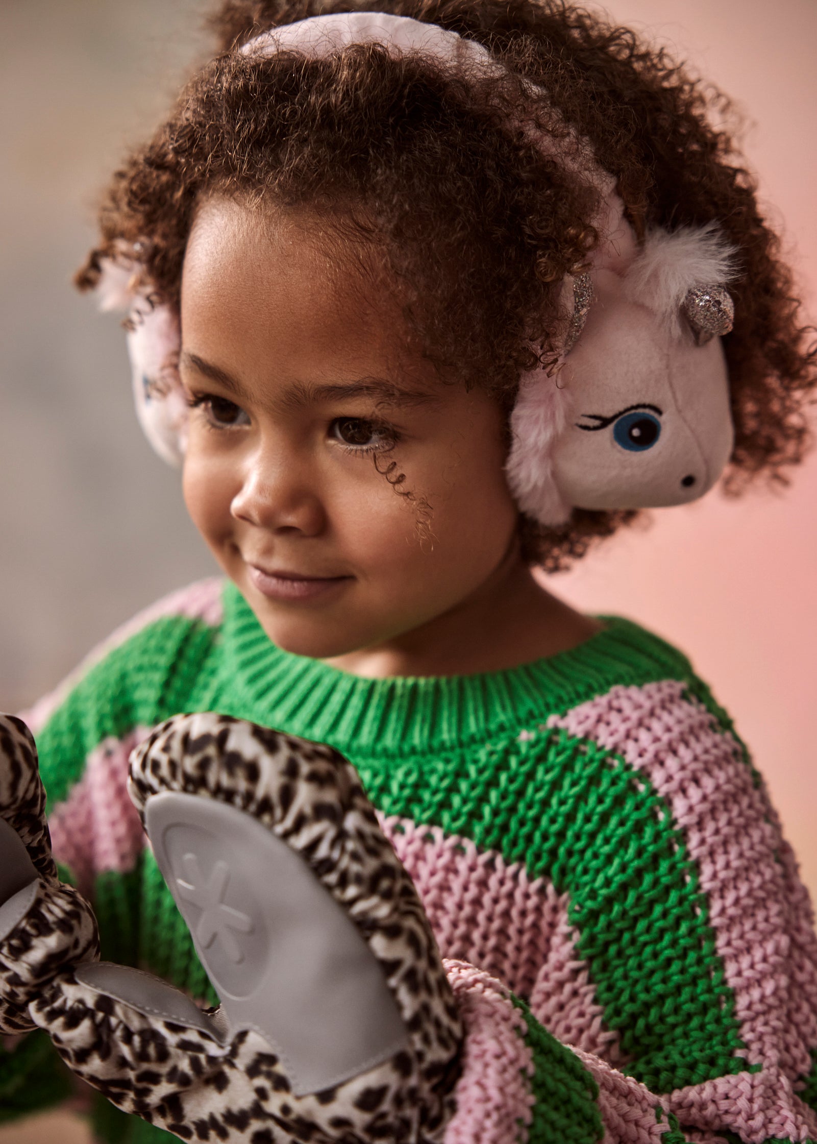 Kids Unicorna Earmuffs pink - Model