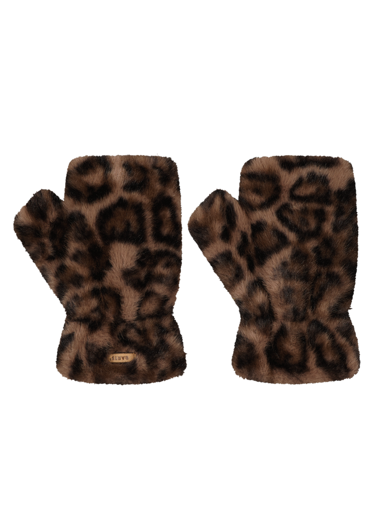 Women Britamu Fingerless Gloves print brown