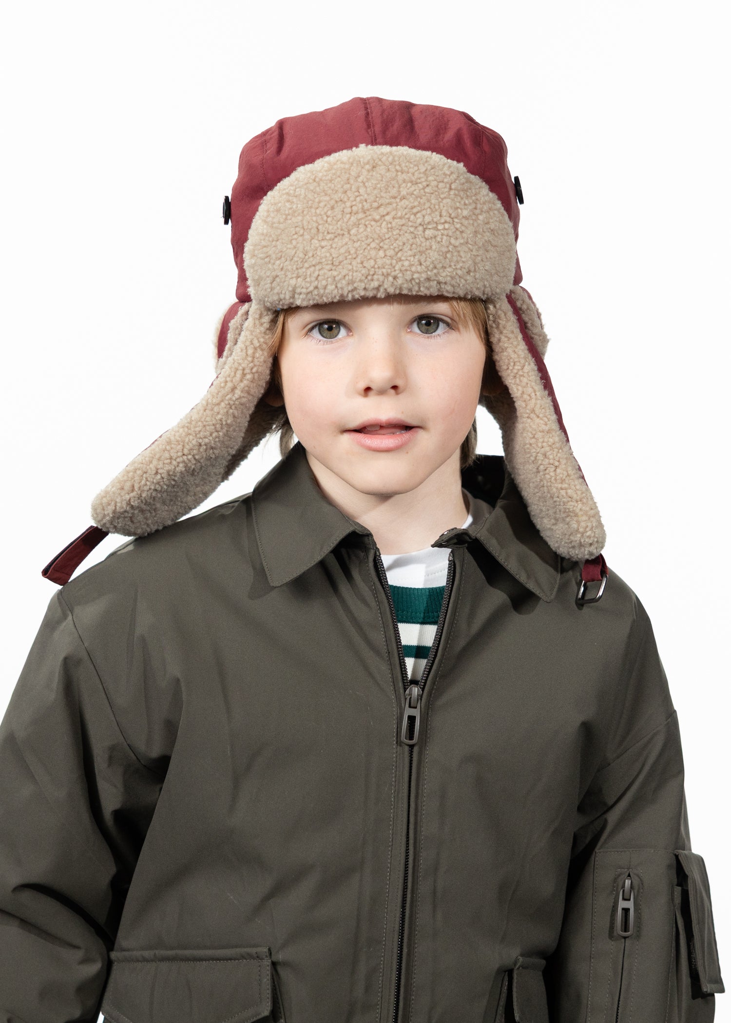 Kids Jegger Bomber dark red - Front