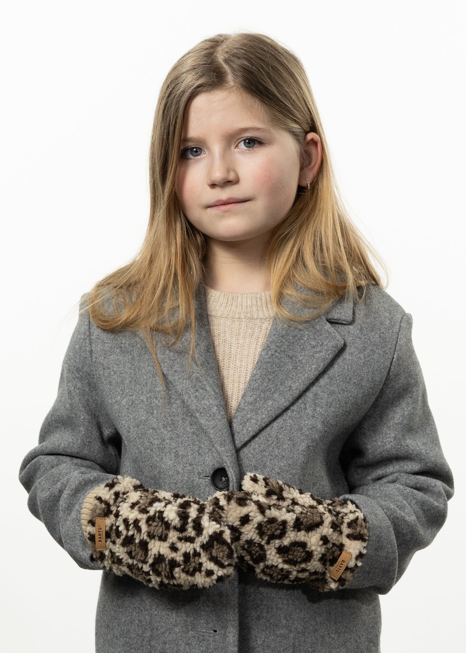 Kids Ugasu Mitts print beige - Front