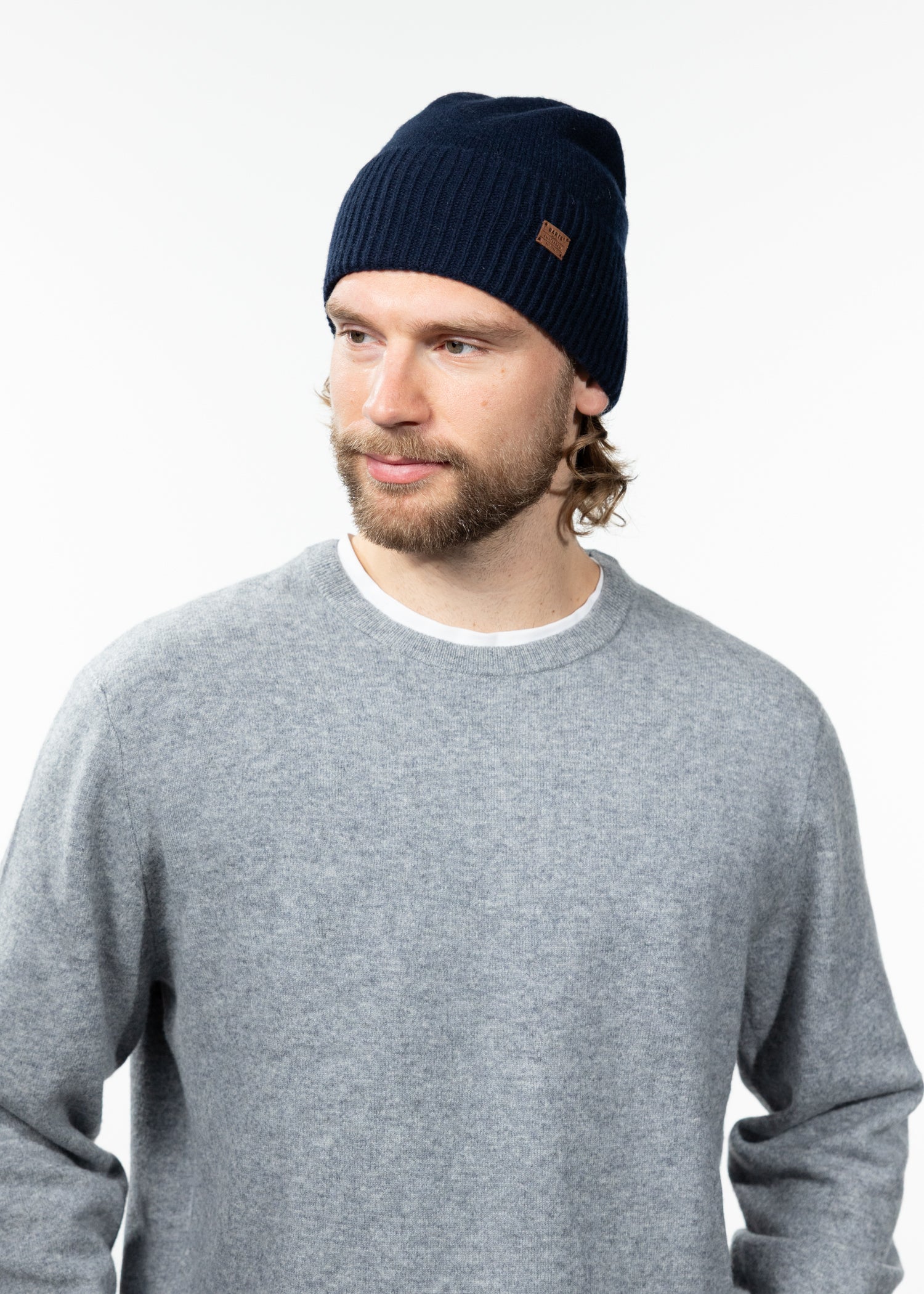 Men Lacke Beanie navy - Side