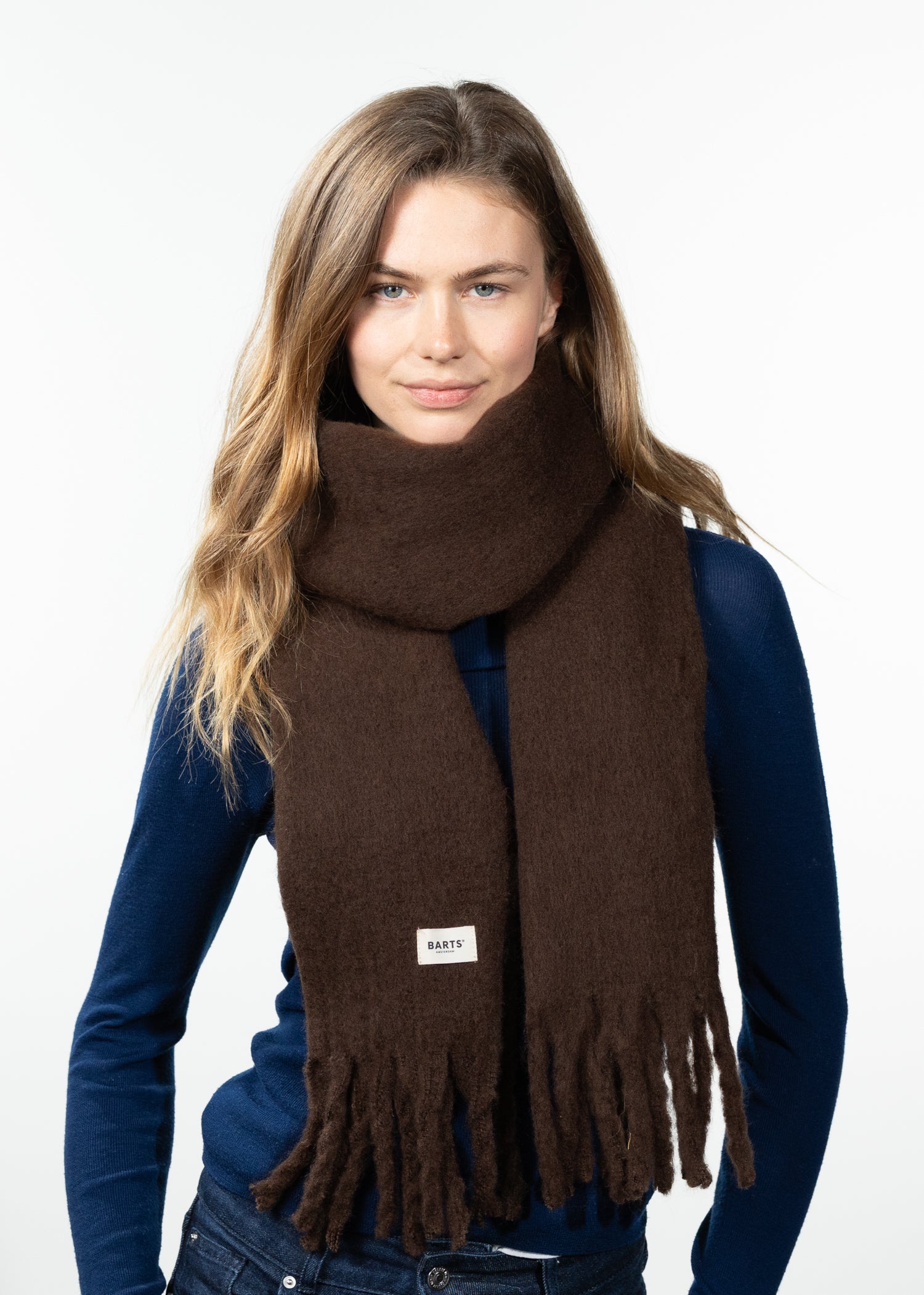 Women Fyone Scarf dark brown - Front
