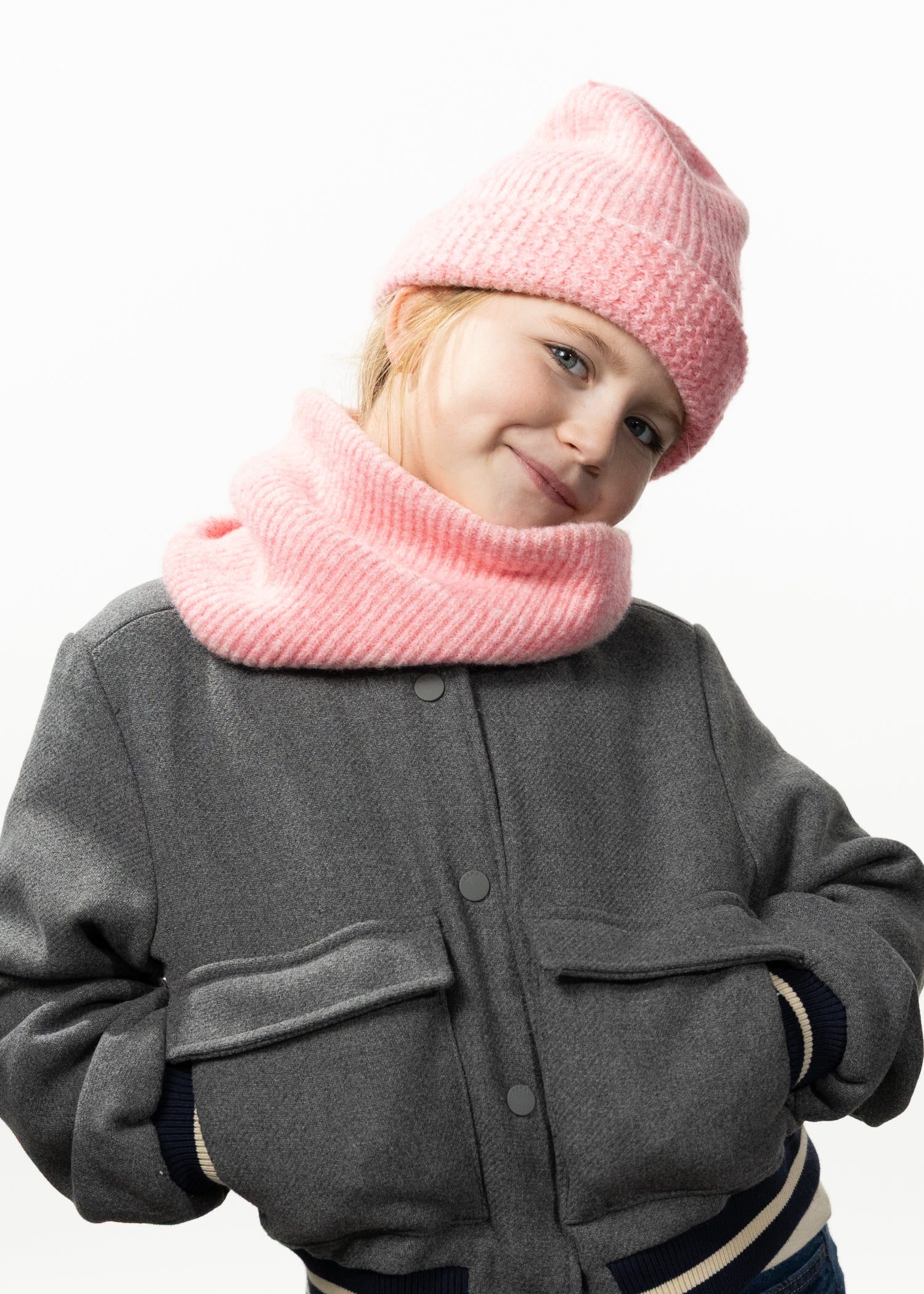 Kids Shae Beanie light pink - Front