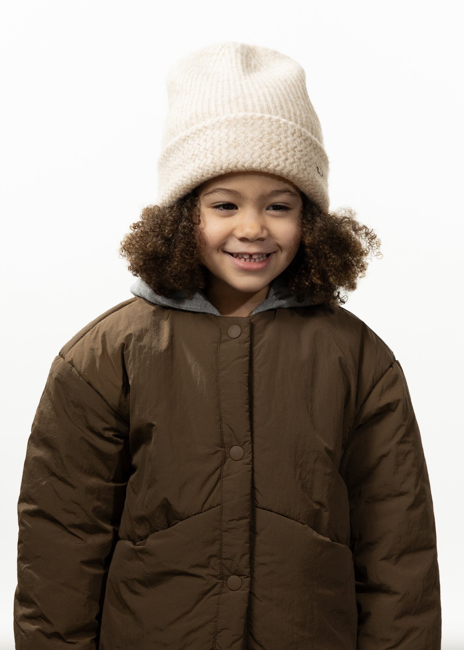 Kids Shae Beanie cream - Front