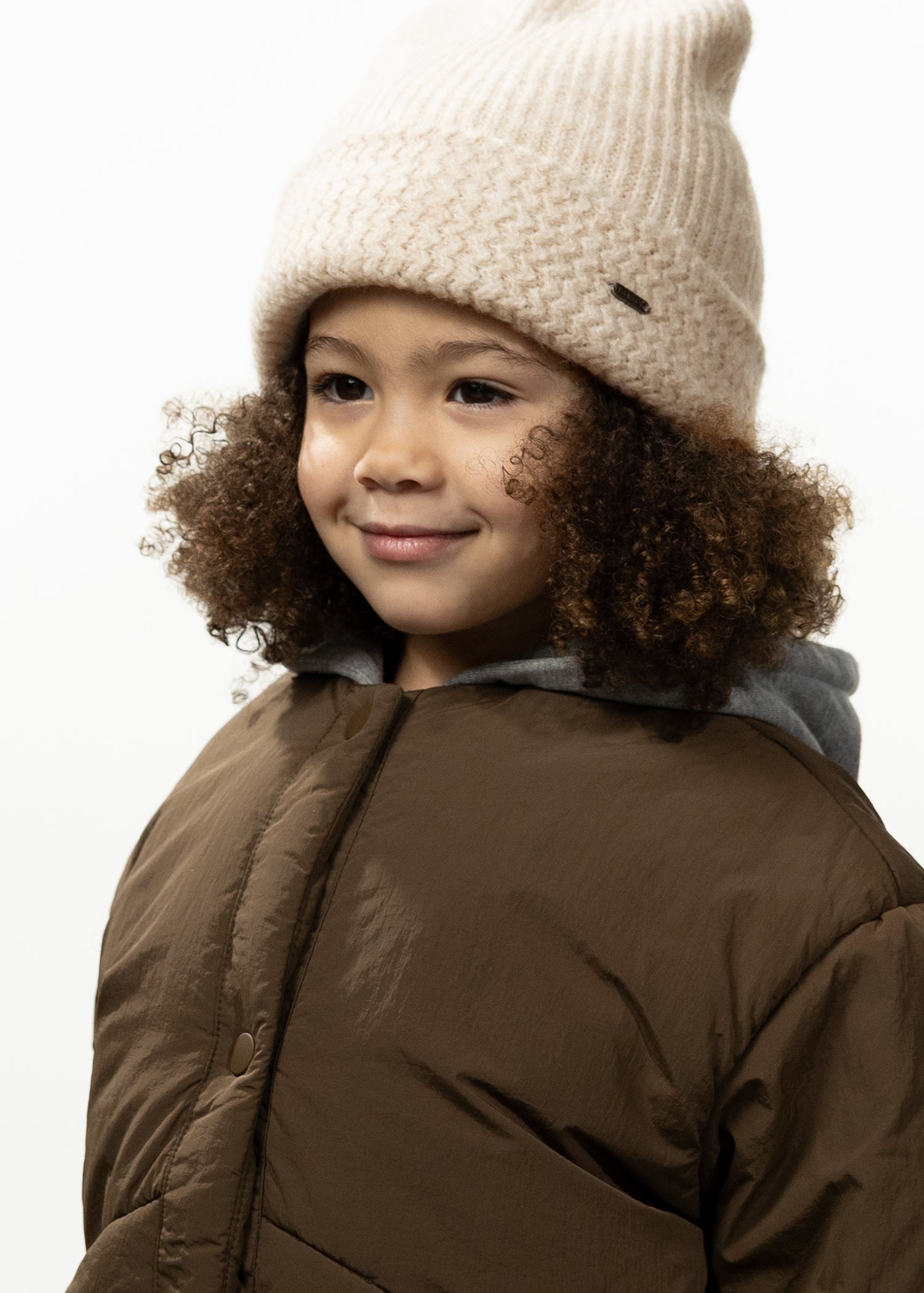 Kids Shae Beanie cream - Side
