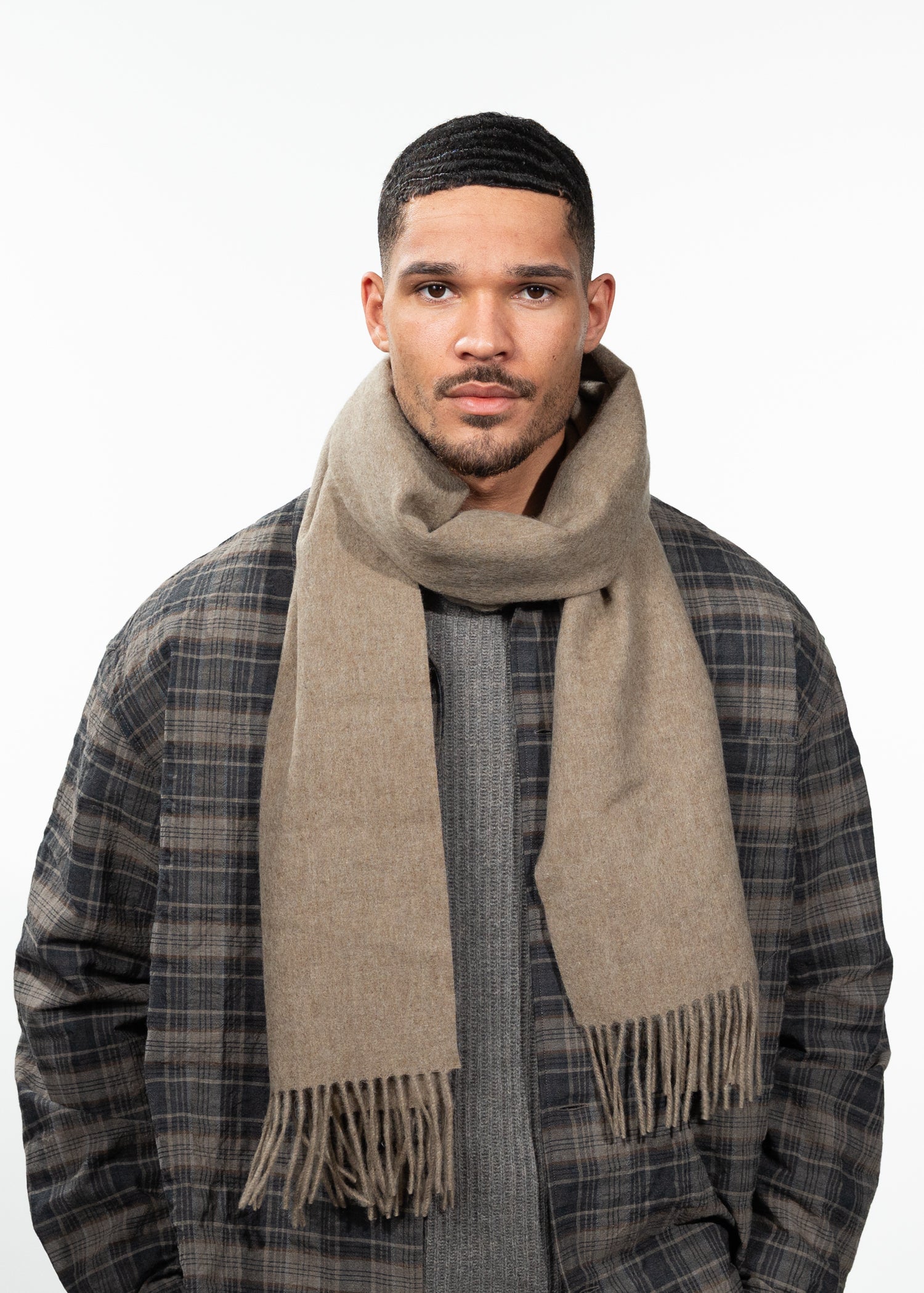 Unisex Kristjen Scarf light brown - Front