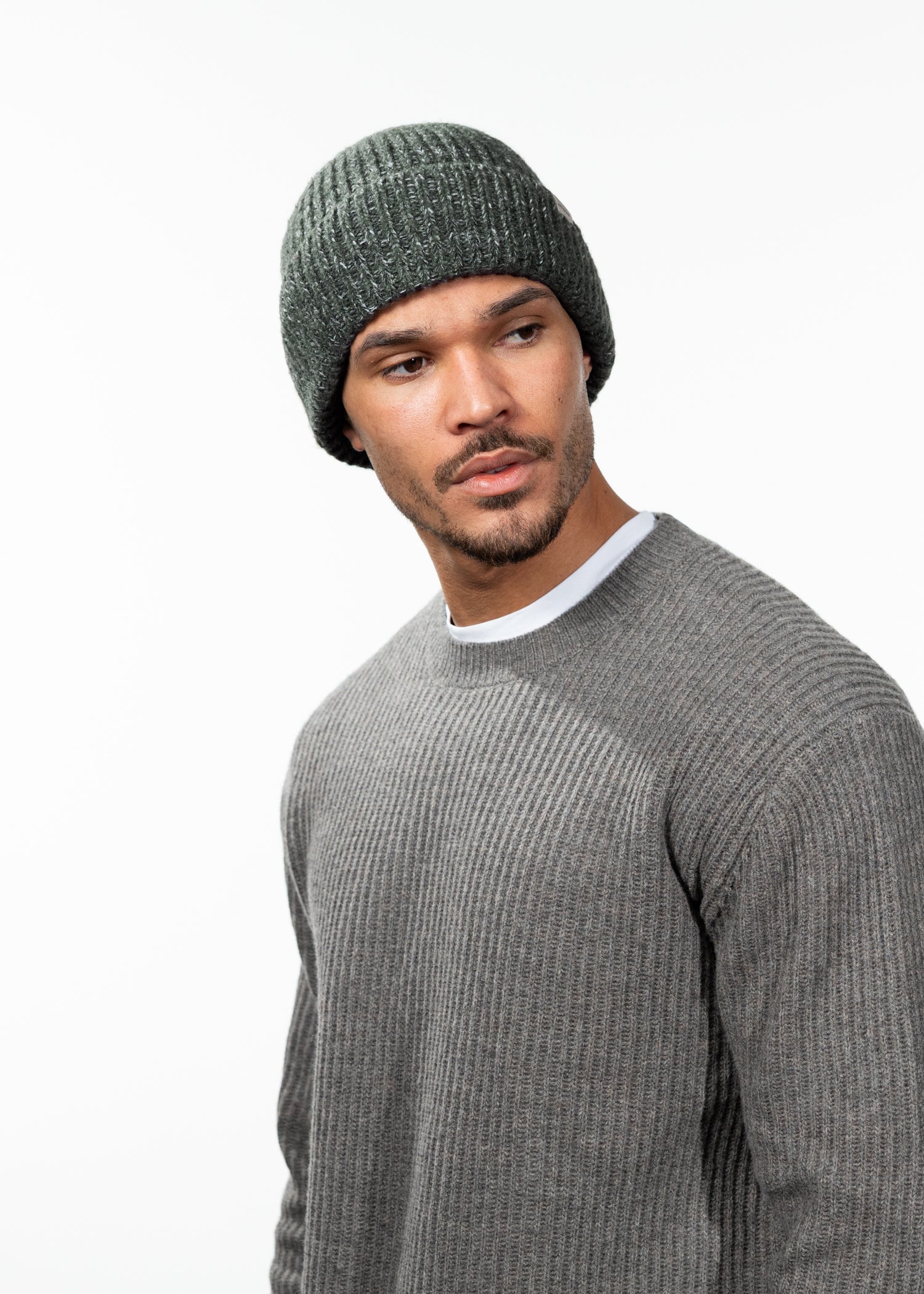 Men Skaga Beanie army - Front