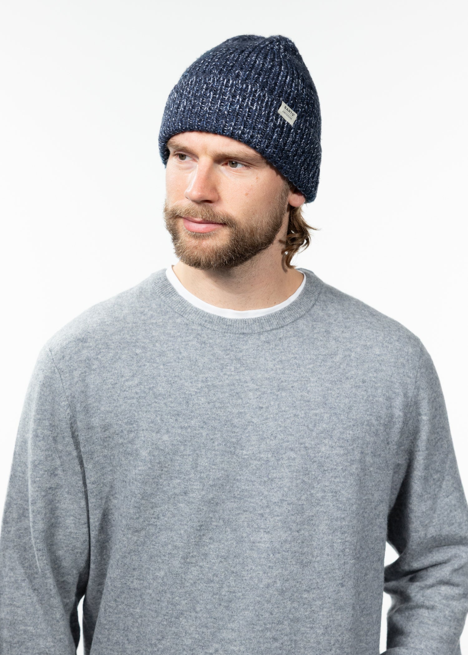 Men Skaga Beanie denim - Front