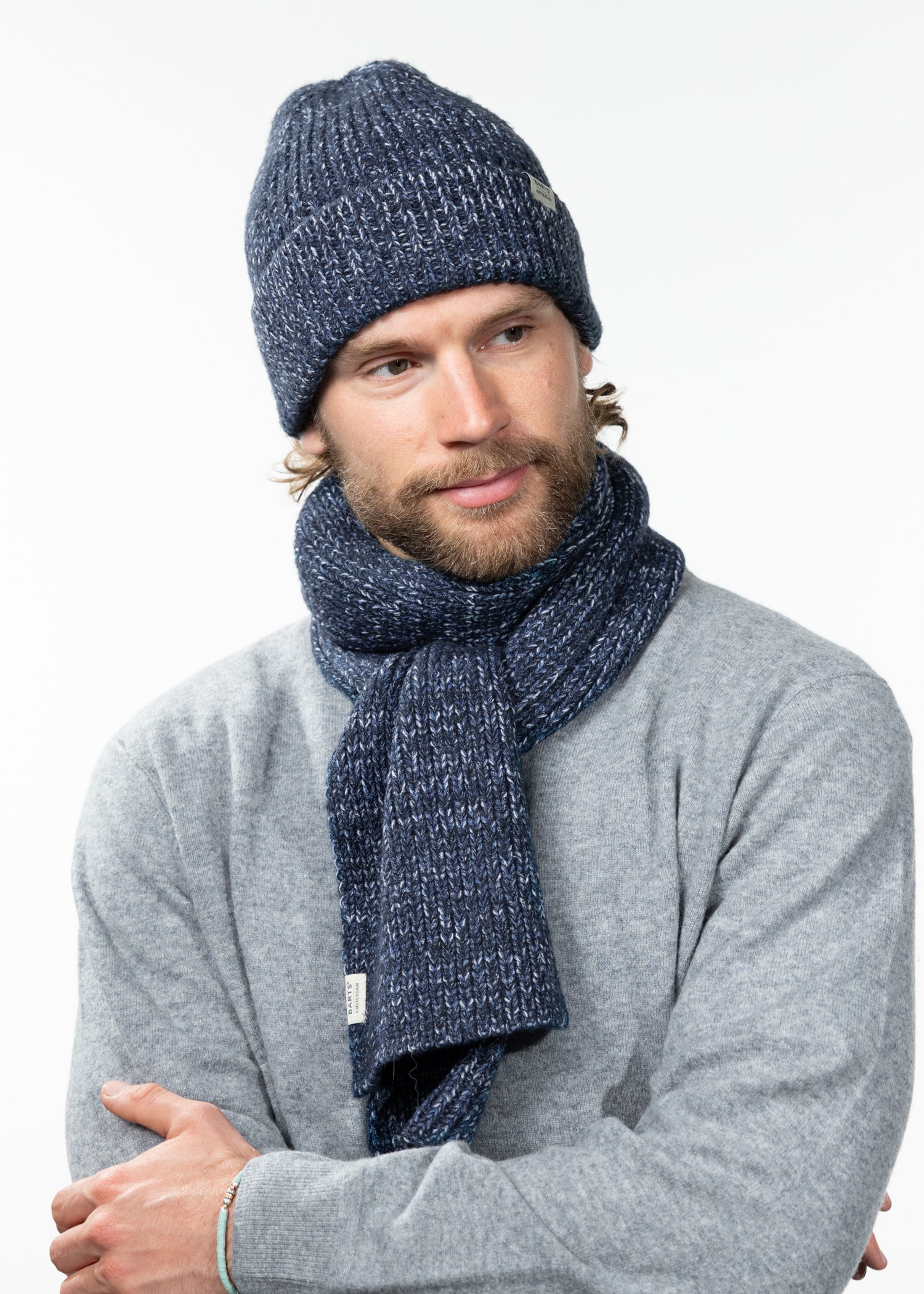 Men Skaga Beanie denim - Front
