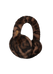 Women Big Fur Earmuffs print brown