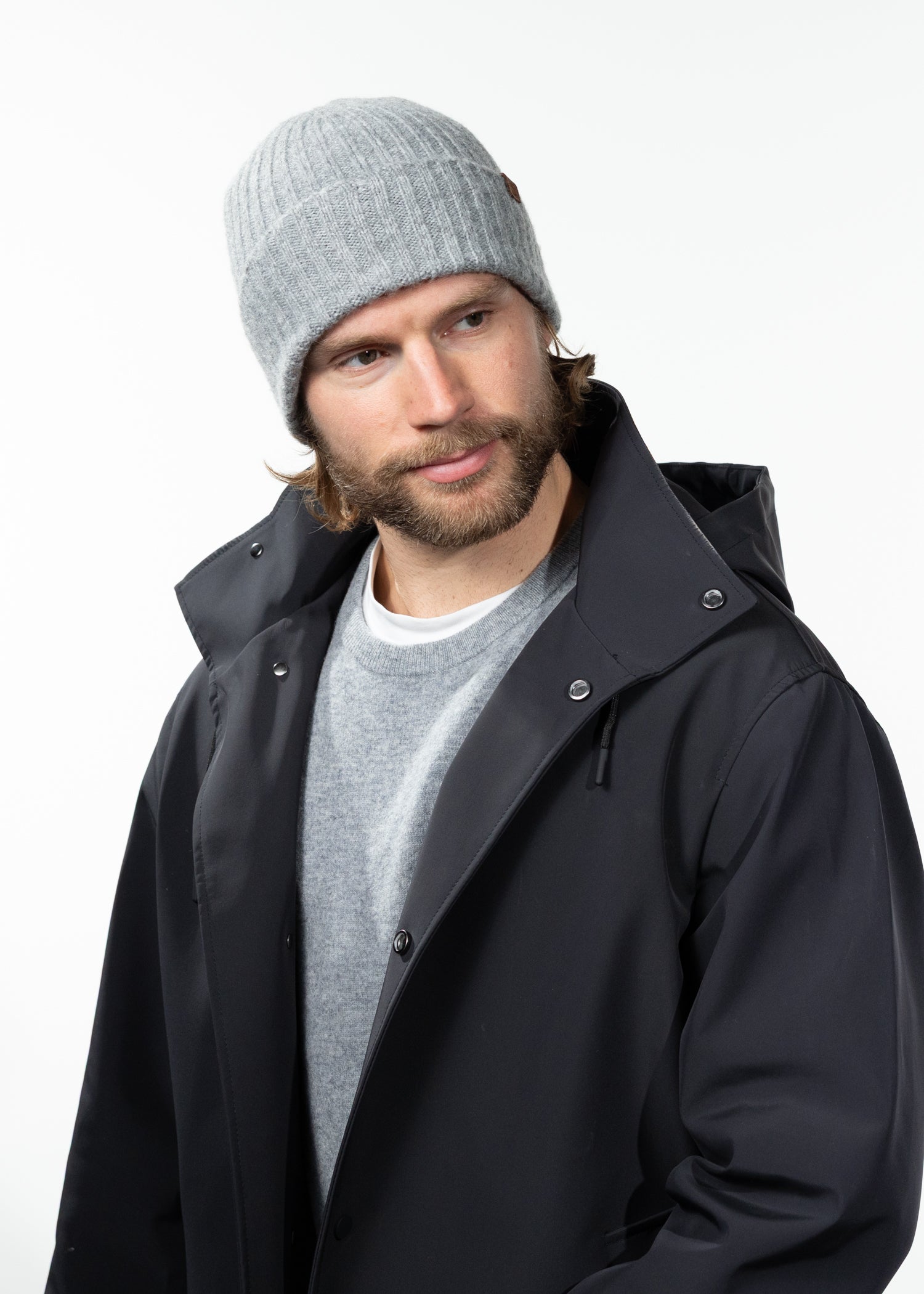 Men Wyoni Beanie heather grey - Front