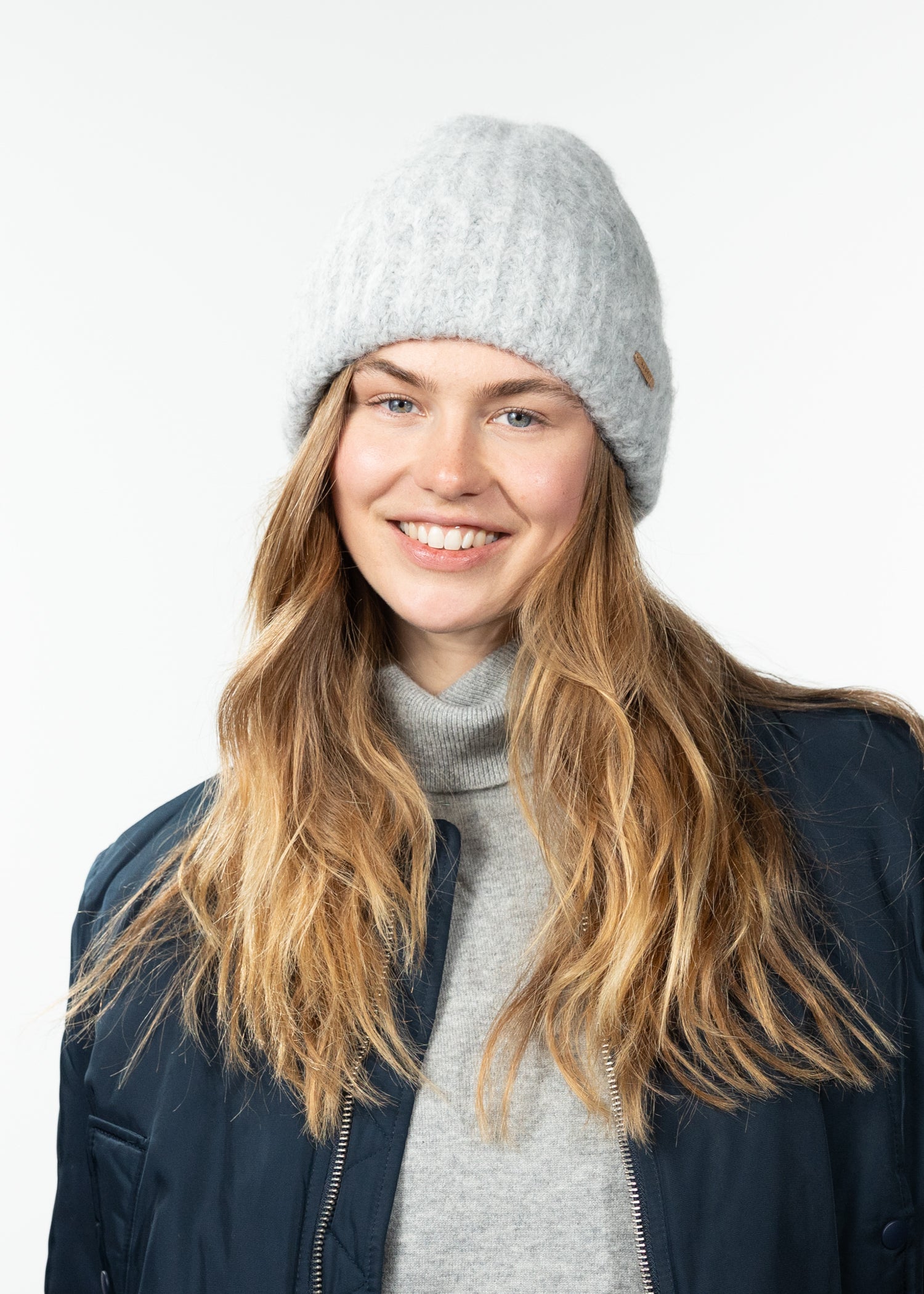 Women Lillyana Beanie heather grey - Front