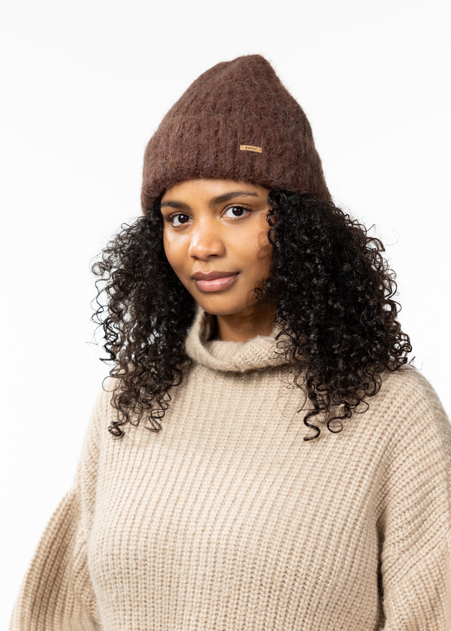Women Lillyana Beanie dark brown - Side