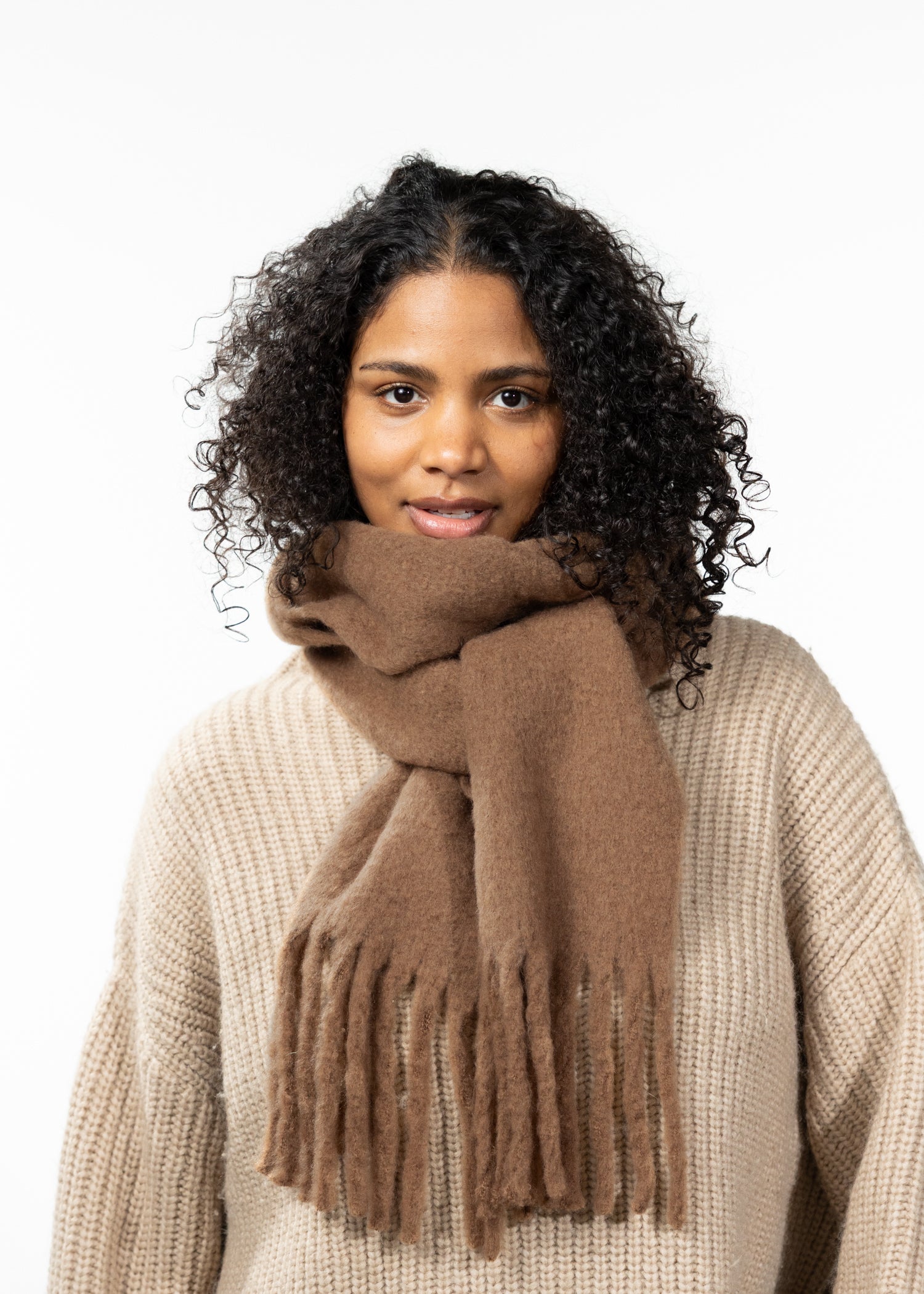 Women Keridda Scarf brown - Front