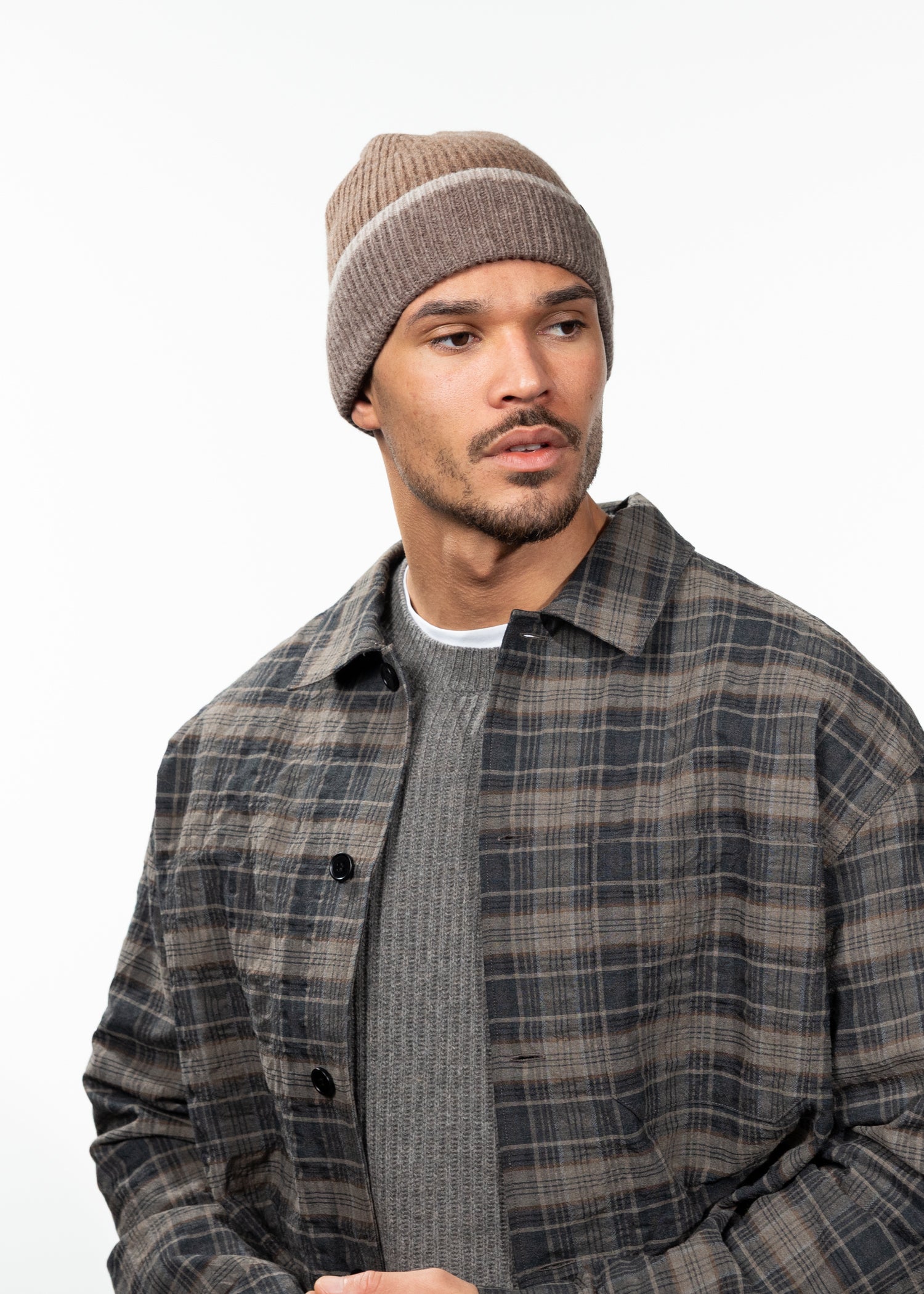 Men Pharon Beanie brown - Front