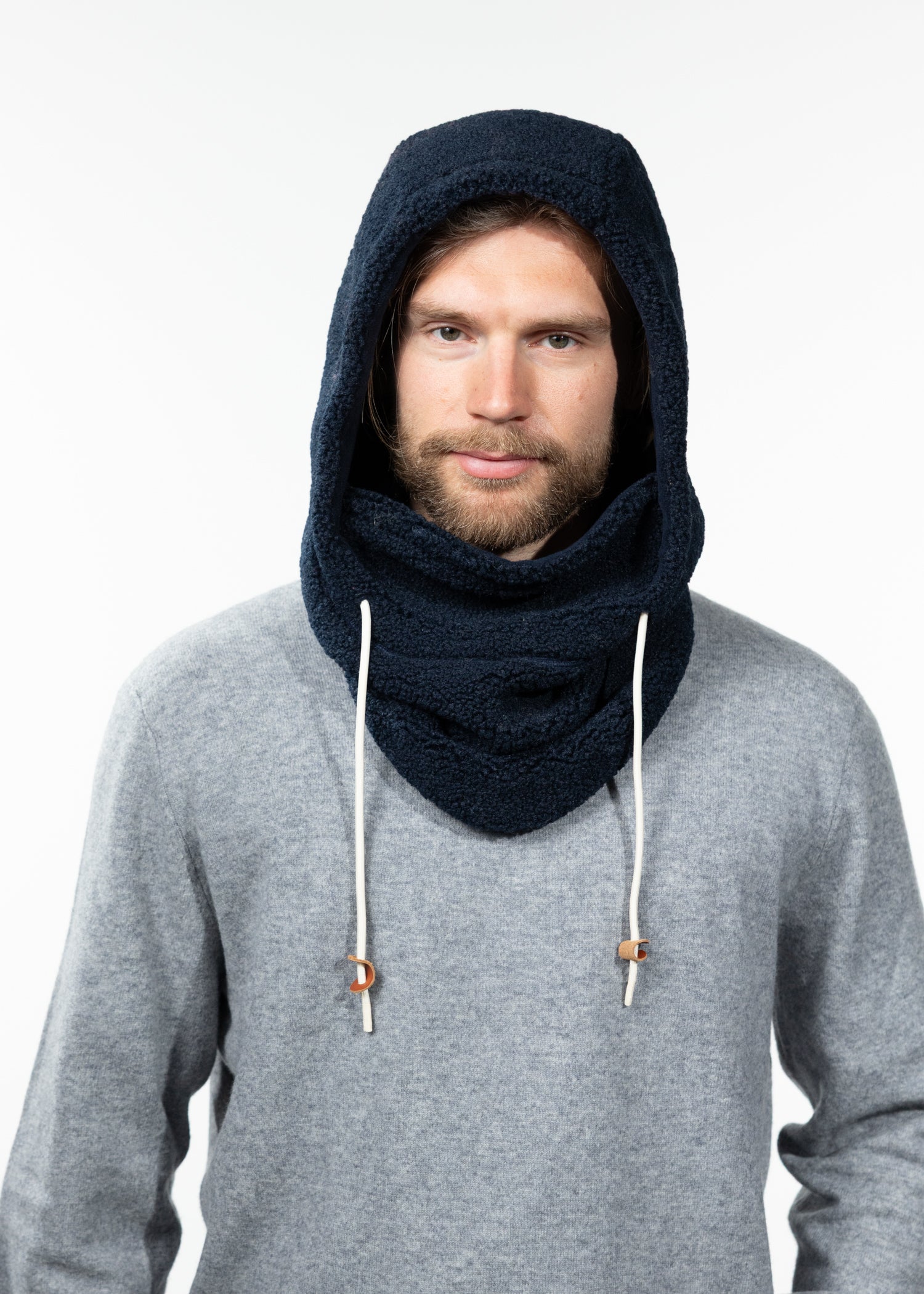 Men Isafjord Hood navy - Front