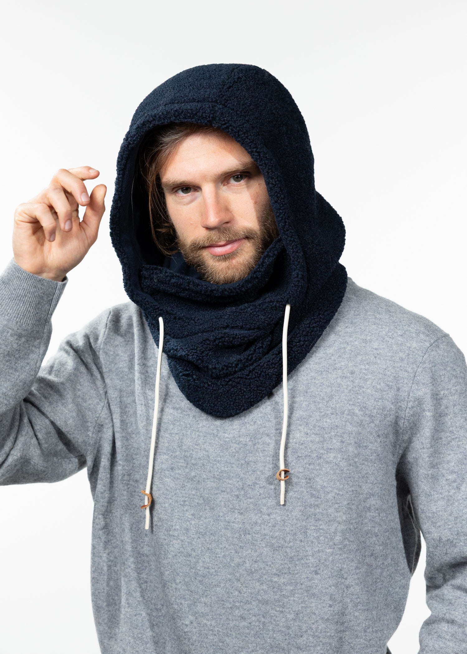 Men Isafjord Hood navy - Front