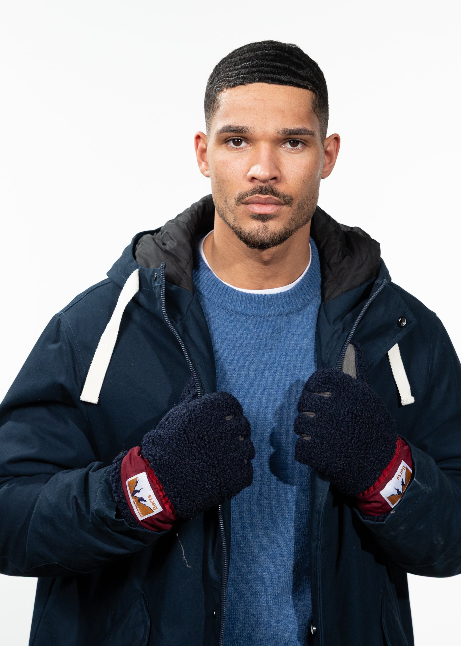 Men Isafjord Gloves navy - Front