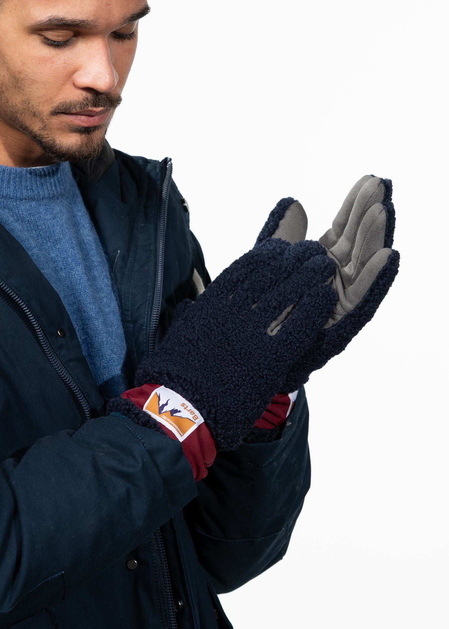 Men Isafjord Gloves navy - Side