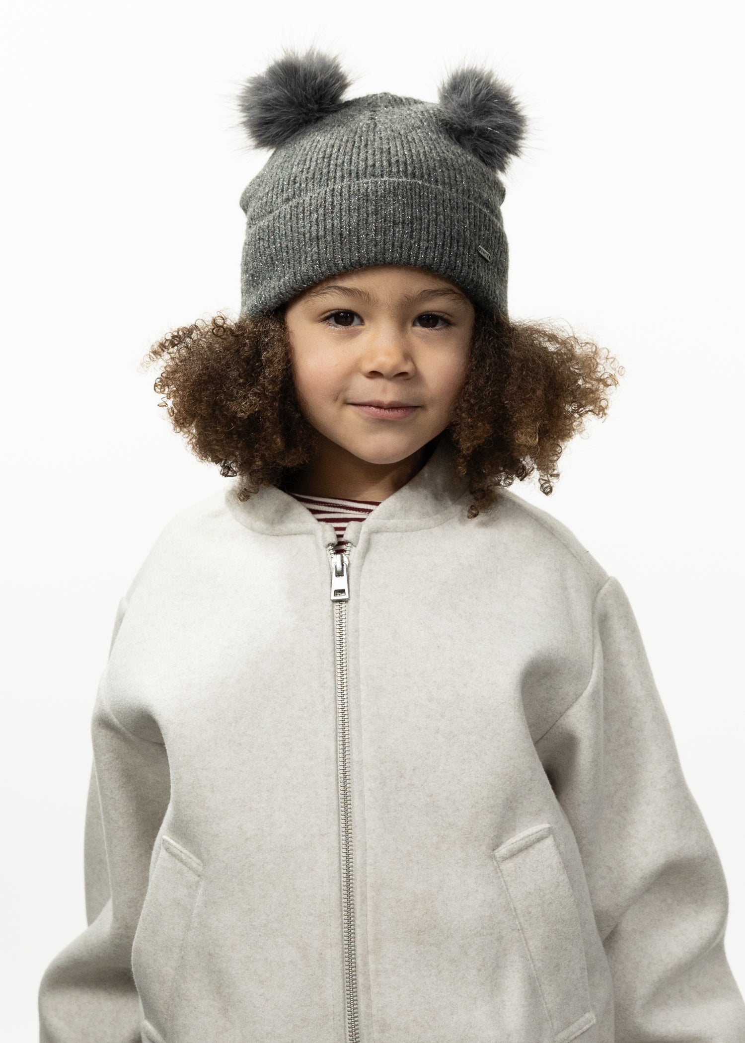 Kids Ursama Beanie charcoal - Front