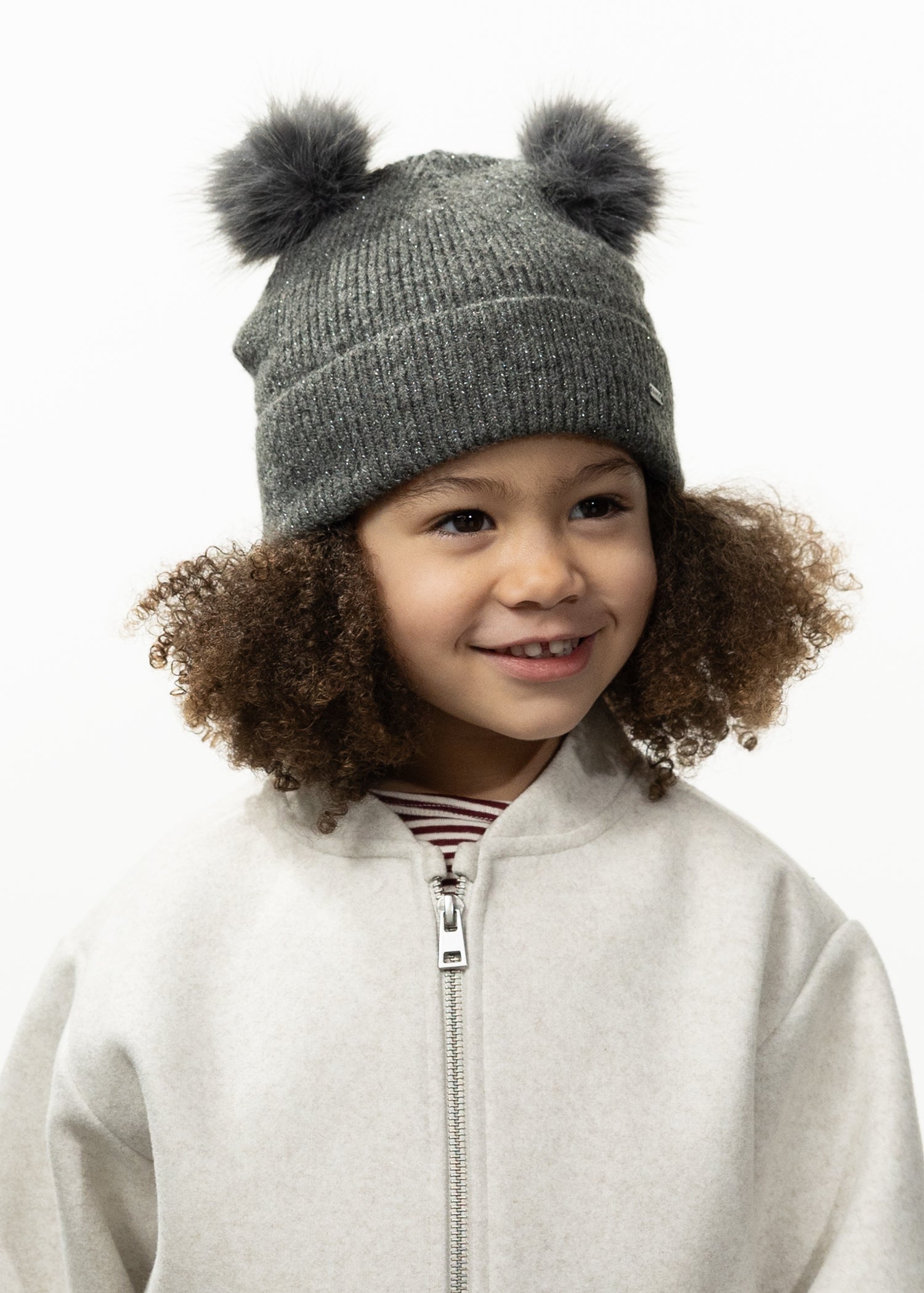 Kids Ursama Beanie charcoal - Front