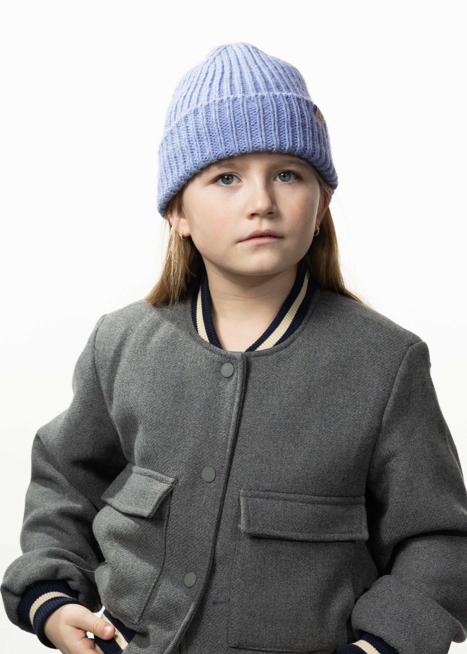 Kids Jeansy Beanie blue - Front