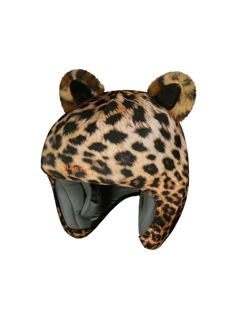 Kids Helmet Cover Ears print brown
