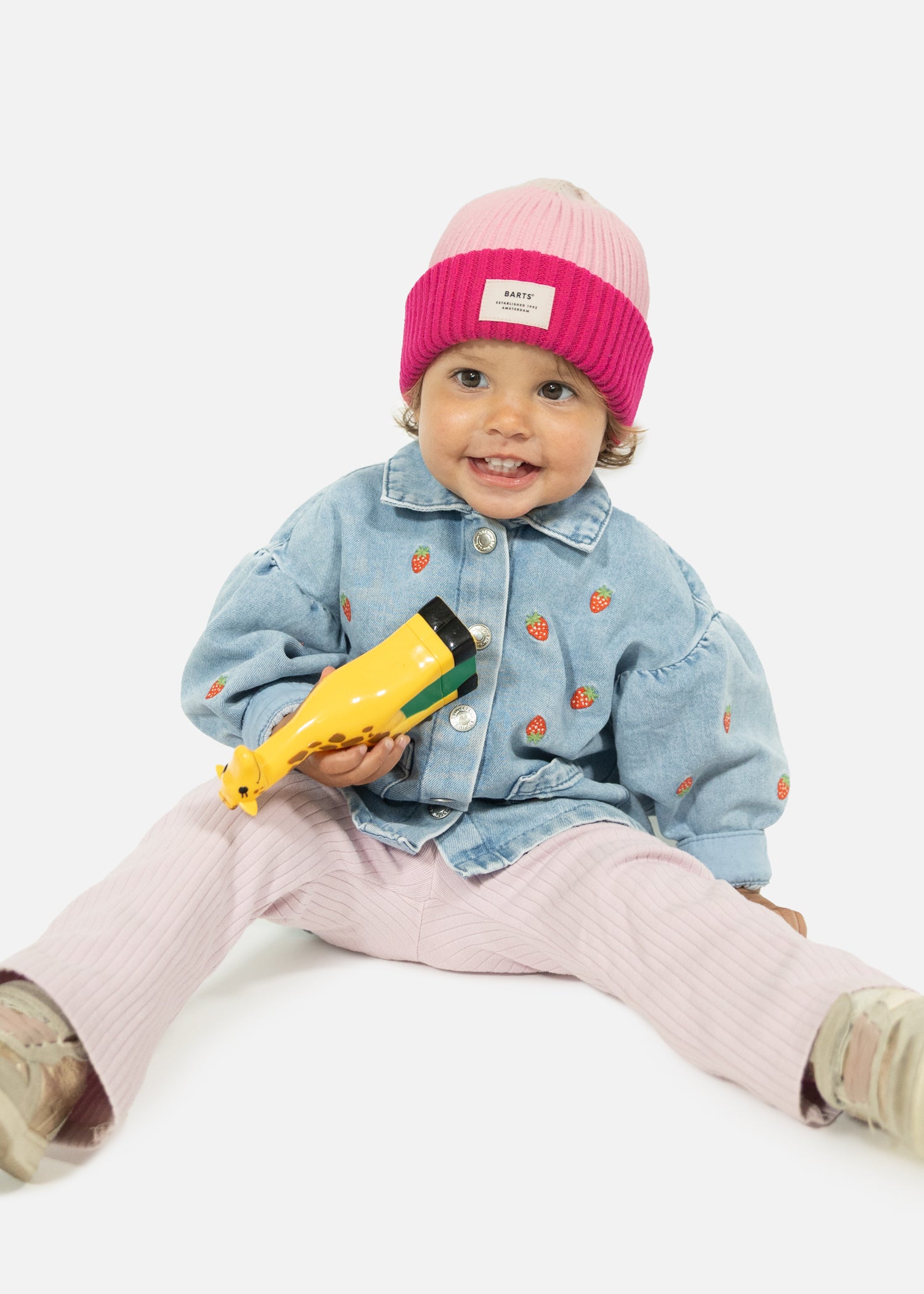 Kids Rylan Beanie fuchsia - Front