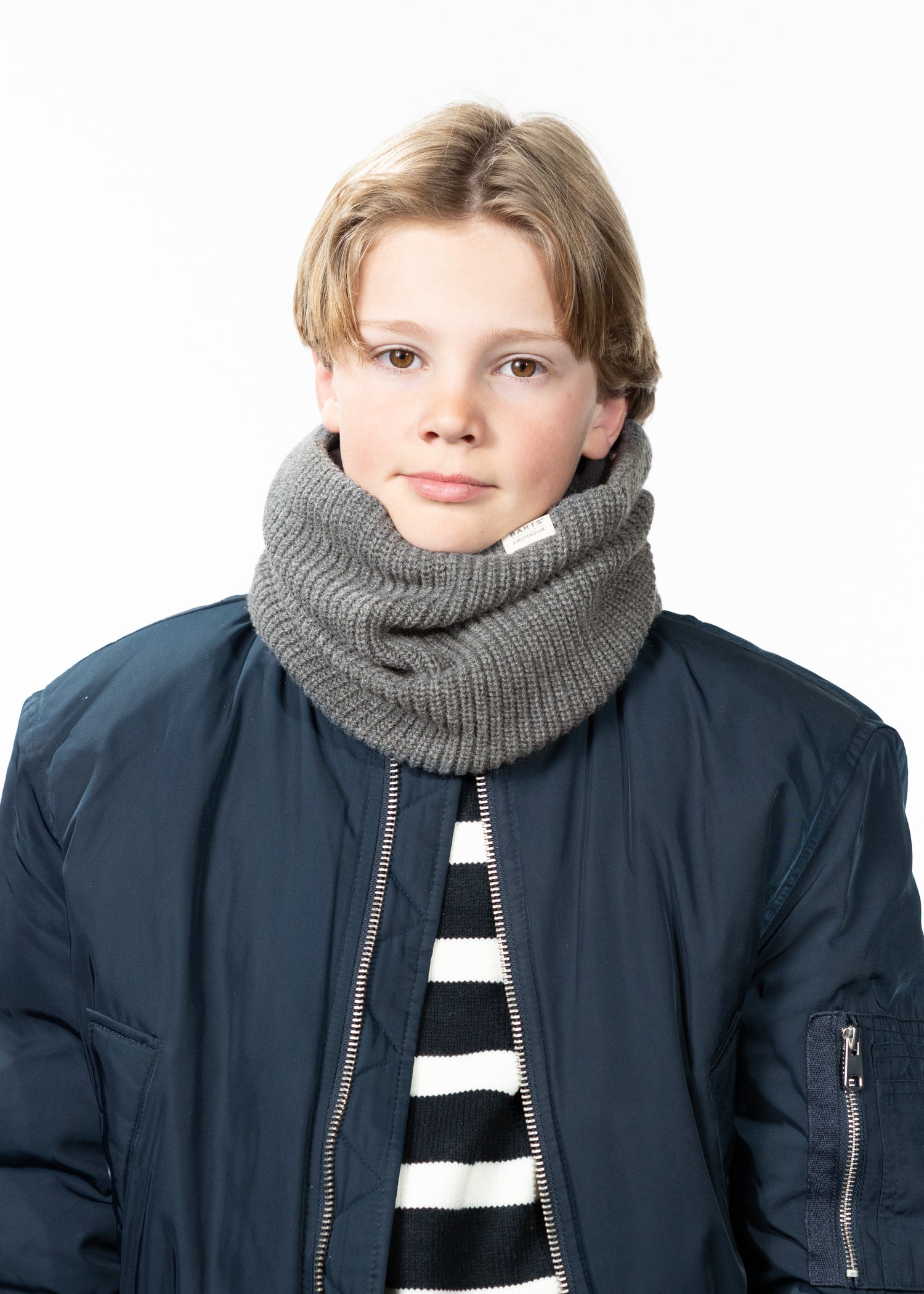 Kids Chayse Col dark heather - Front